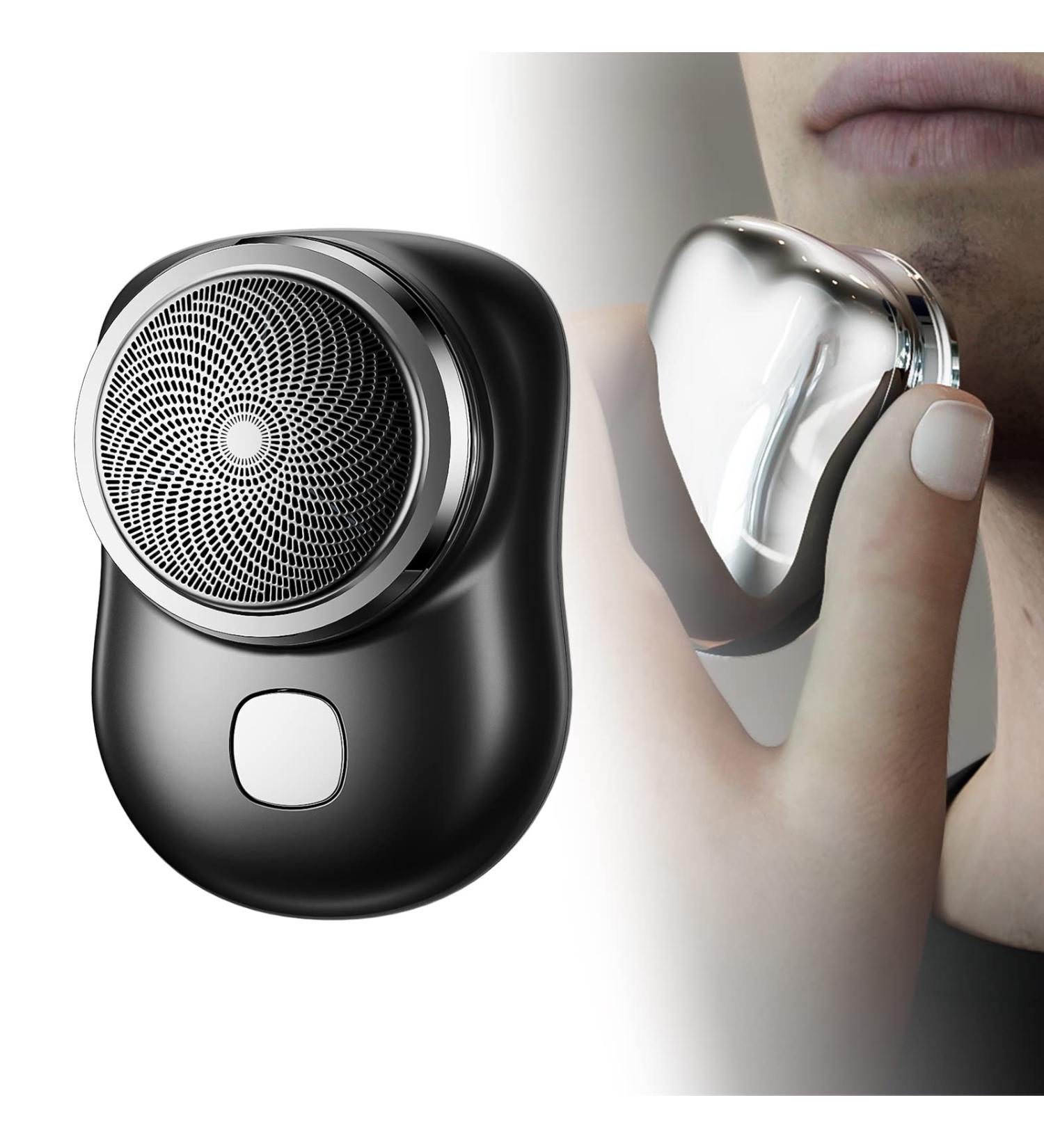 Mini Portable Electric Shaver for Men - USB Rechargeable, Wet & Dry, Pocket Size Razor - Ideal for Home, Car, Travel - Black - Buy Online on GoSupps.com