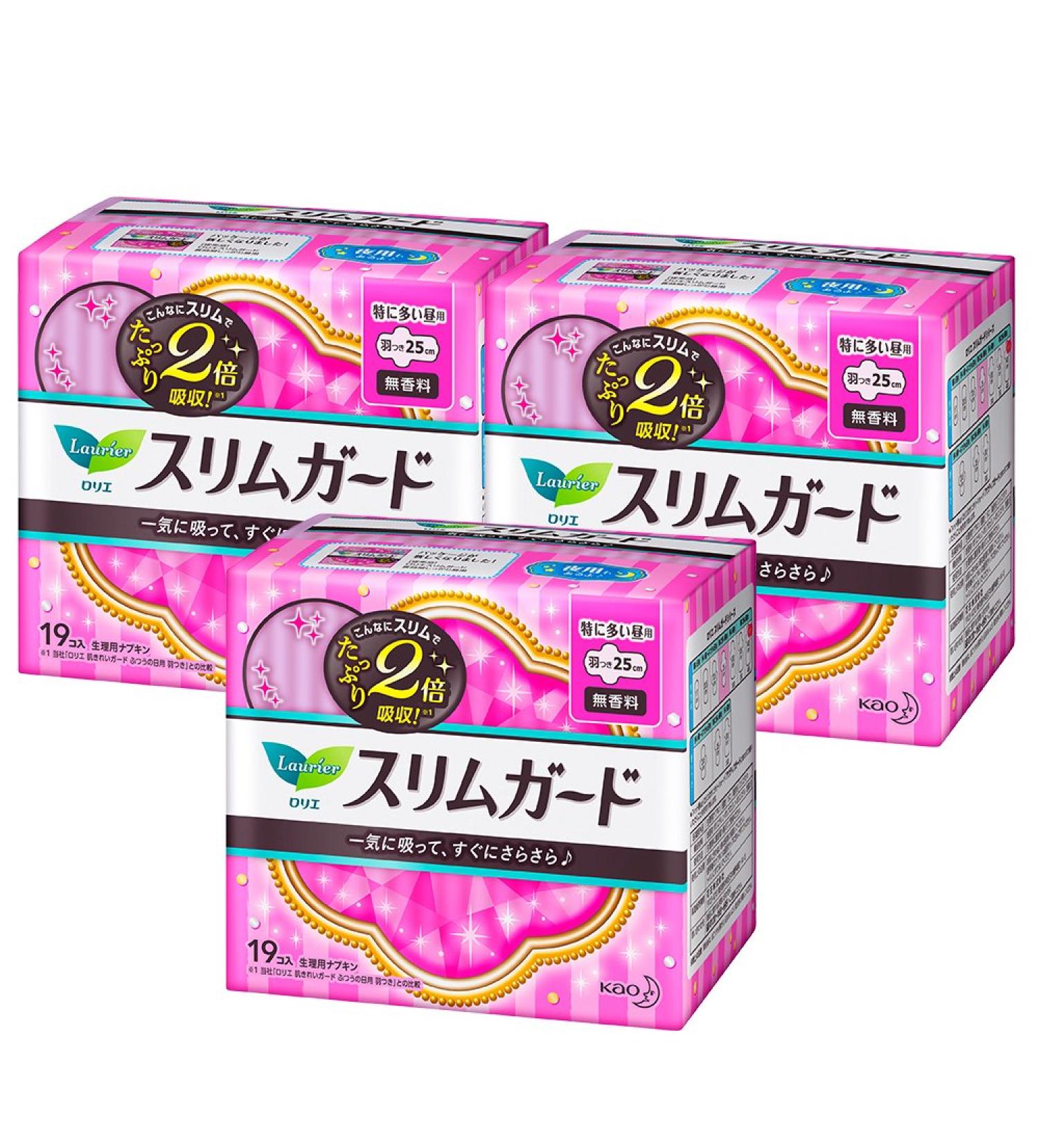 Laurier Slim Guard Daytime Wings 25cm - Pack of 19 | Japan Health & Personal - Buy Online on GoSupps.com