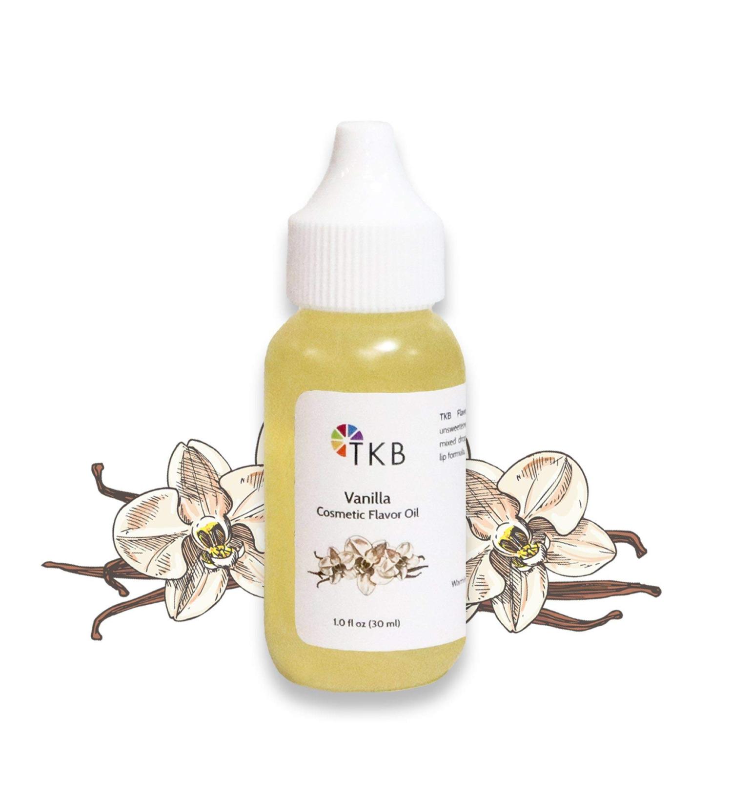 Flavor Oil - DIY Cosmetics Soaps Body Care Lip Gloss Lipstick Lip Balm Unsweetened Flavoring Oil (Vanilla 1 floz (30ml))