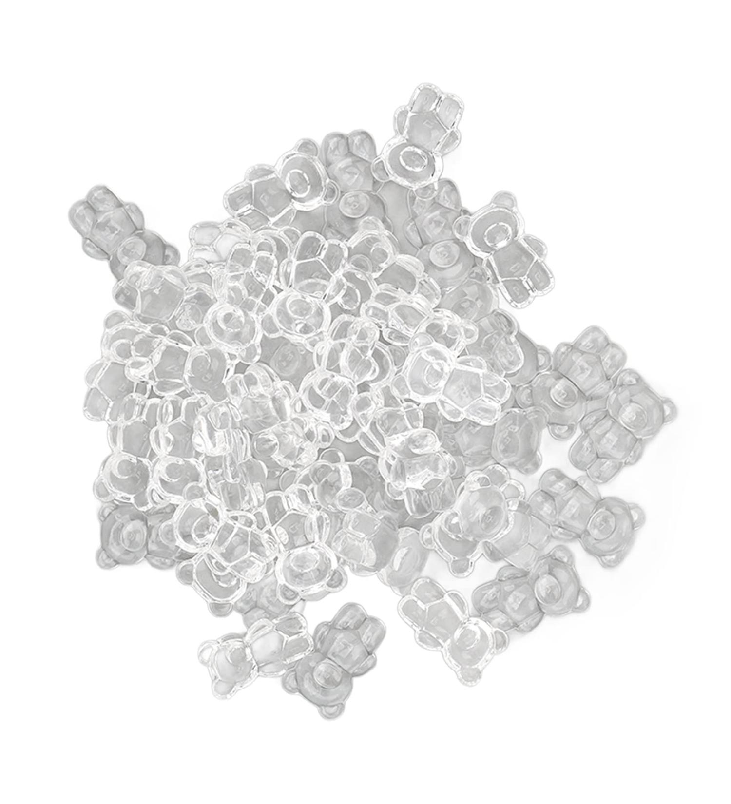  Sorandy Sorandy 50pcs Cute Cartoon Bear Shape Clear Acrylic Nail Polish Color Card Display Stand for Nail Art Design - Buy Online on GoSupps.com