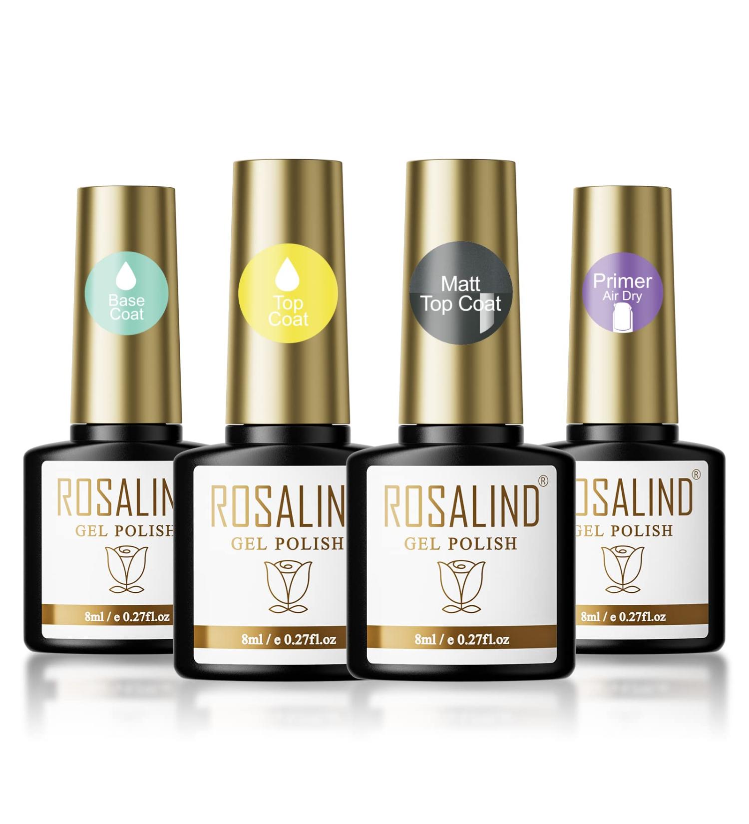 Buy Rosalind Top Coat Gel Set - UV Shellac Base & Matt Top Coat for Nail Art | 8ml Color 01 - International Shipping - Buy Online on GoSupps.com