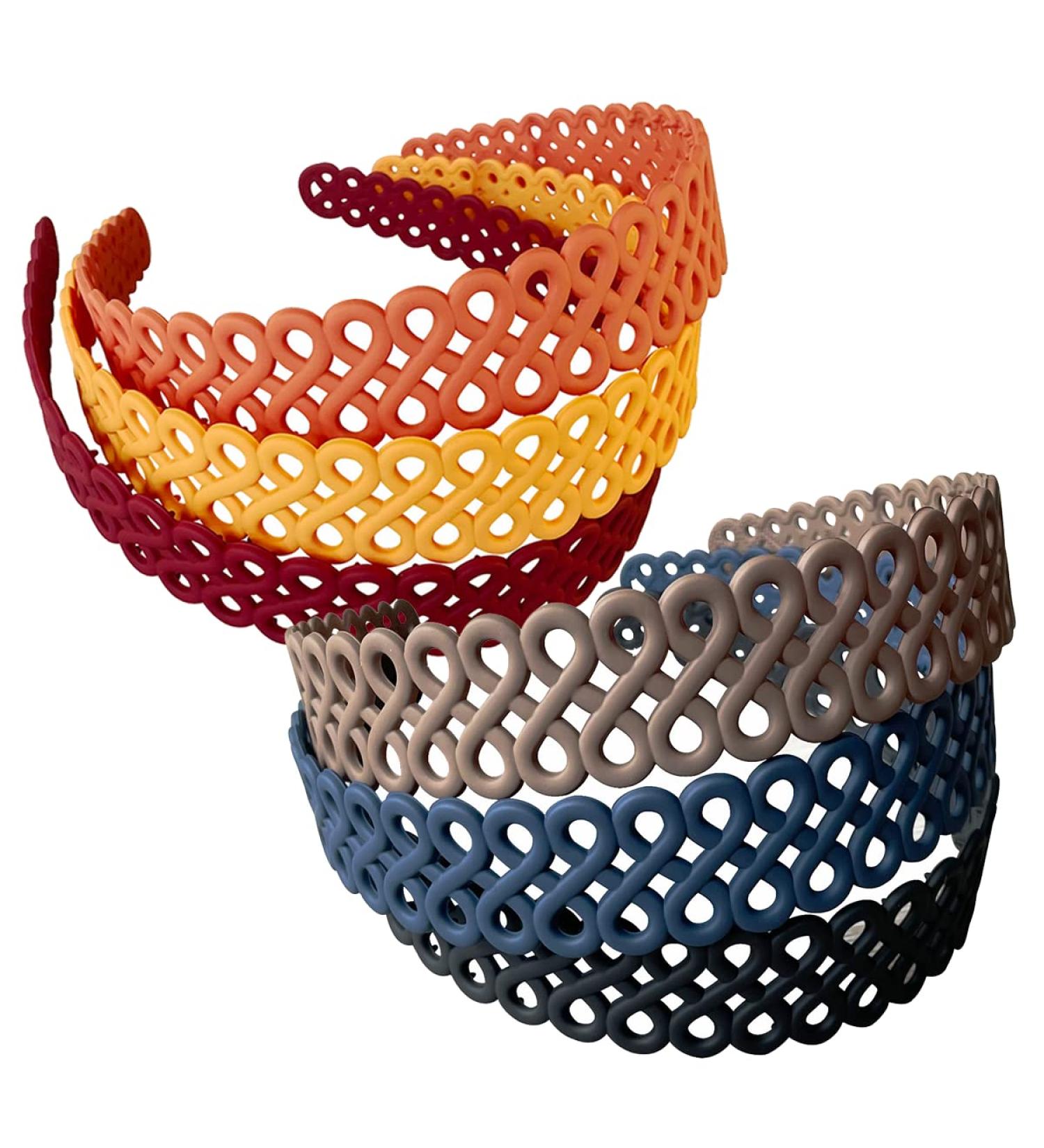 Yazhaoup 6PCS Fashion Plastic Headbands for Girls Women - Colorful Teeth Hairbands - Solid Hair Headbands (Model2) - Buy Online on GoSupps.com