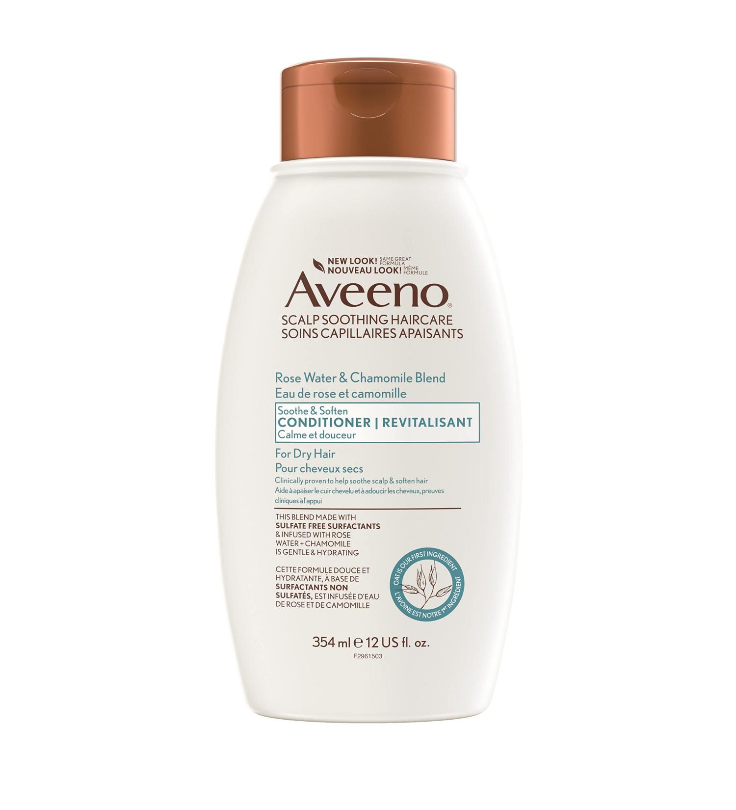 Aveeno Rose Water & Chamomile Conditioner for Dry Hair Hydrating 354 milliliters - Buy Online on GoSupps.com