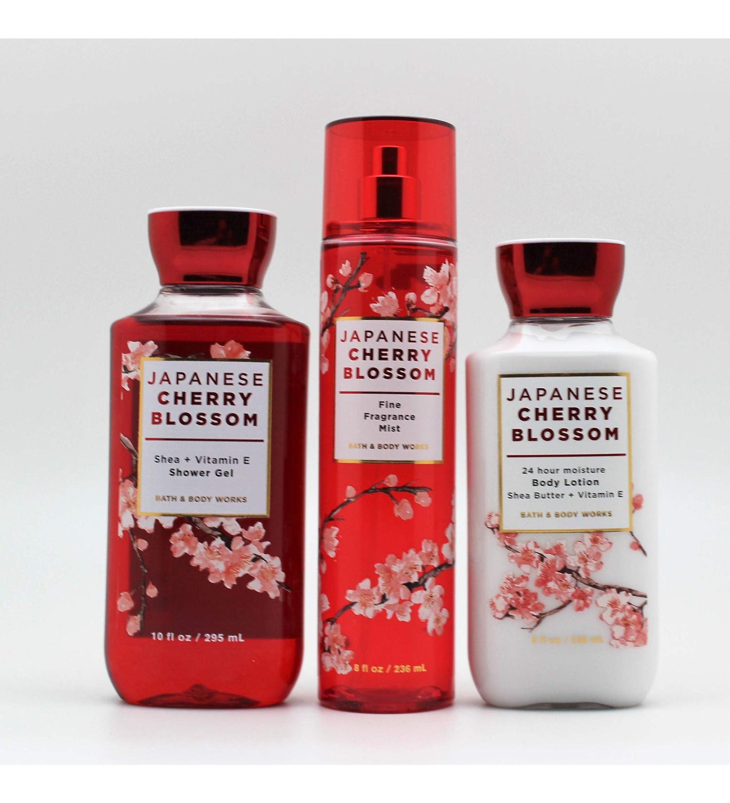Japanese Cherry Blossom 3-Pc Bundle: Shower Gel, Fine Fragrance Mist, Body Lotion - Buy Online on GoSupps.com