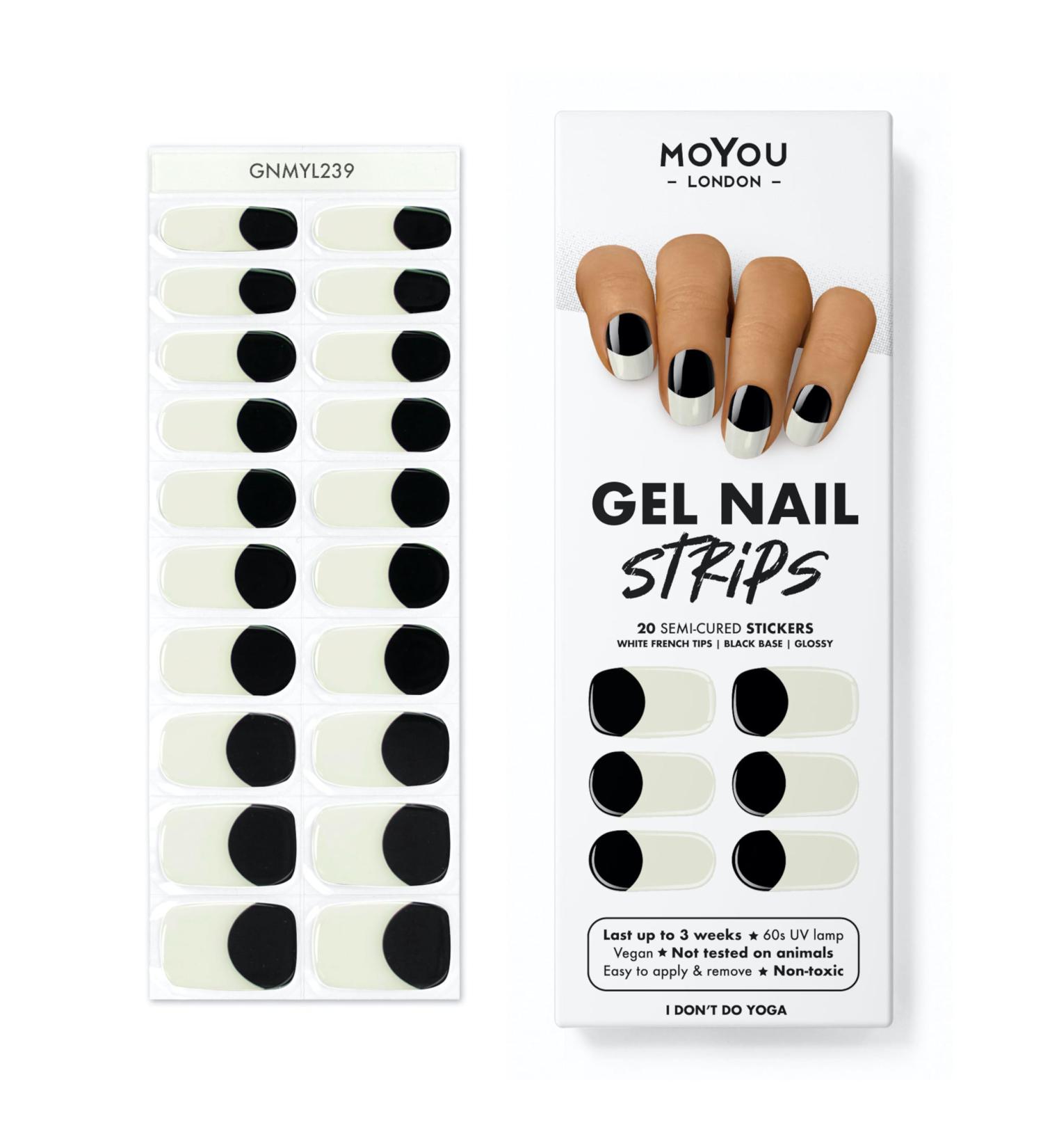 MOYOU LONDON Semi-Cured UV Gel Strips - 20 Pieces | Salon Quality Manicure - I Don't Do Yoga - International Shipping Available - Buy Online on GoSupps.com