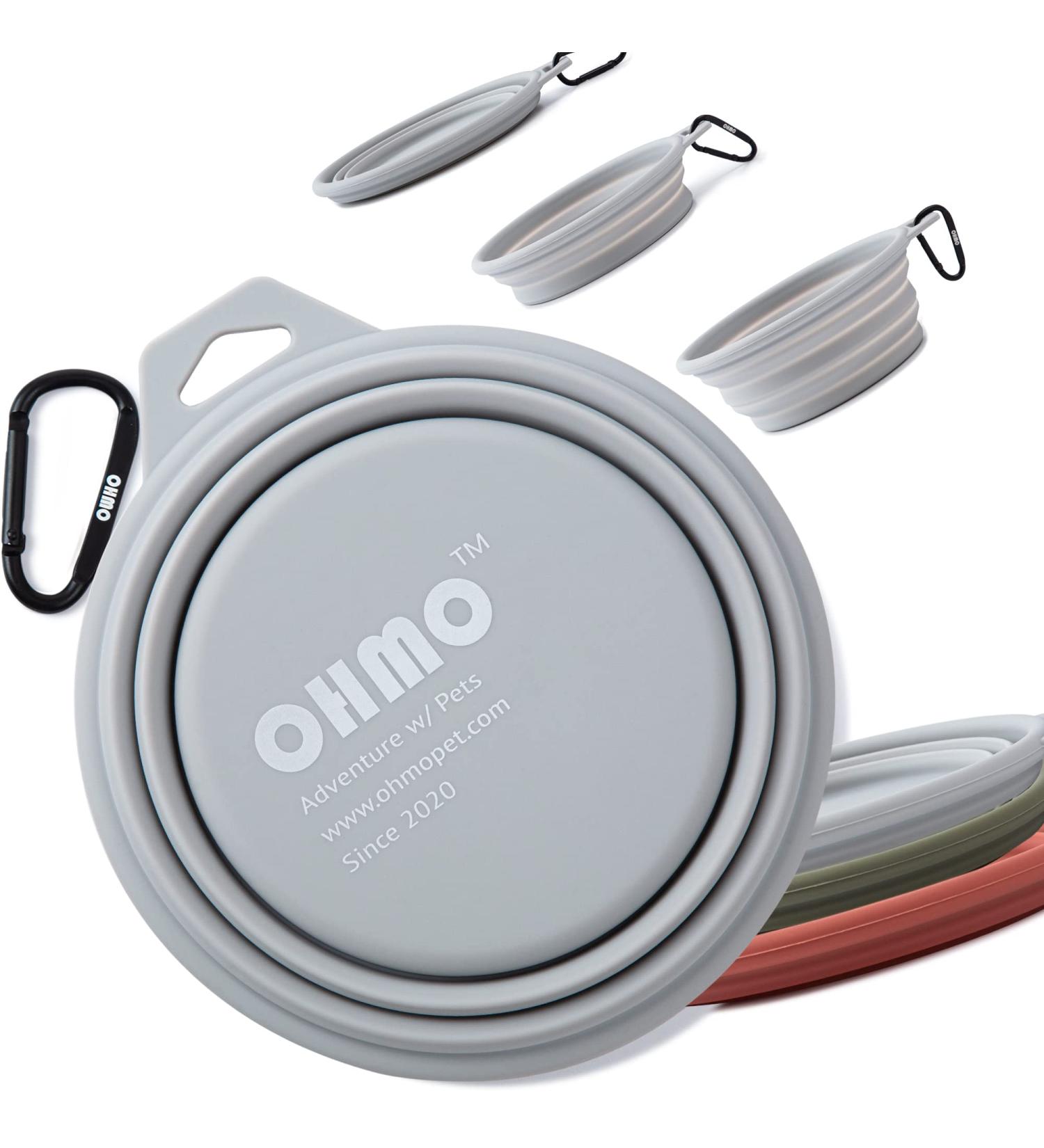 Buy Ohmo Foldable Dog Bowl 800ml - Portable Water Bowl for Medium to Large Dogs Ideal for Travel | Extra Thick & Durable - Buy Online on GoSupps.com