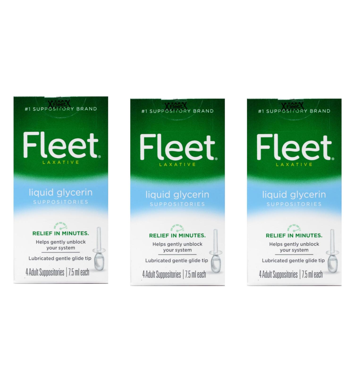 Marble Medical Fleet Liquid Glycerin Suppositories 4 Each (Pack of 3) - Buy Online on GoSupps.com