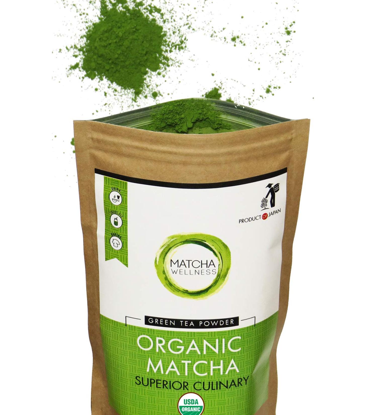 Organic Japanese Matcha Green Tea Powder - Pure Premium Quality for Natural Energy Boost - 3.5oz by Eco Heed - Buy Online on GoSupps.com
