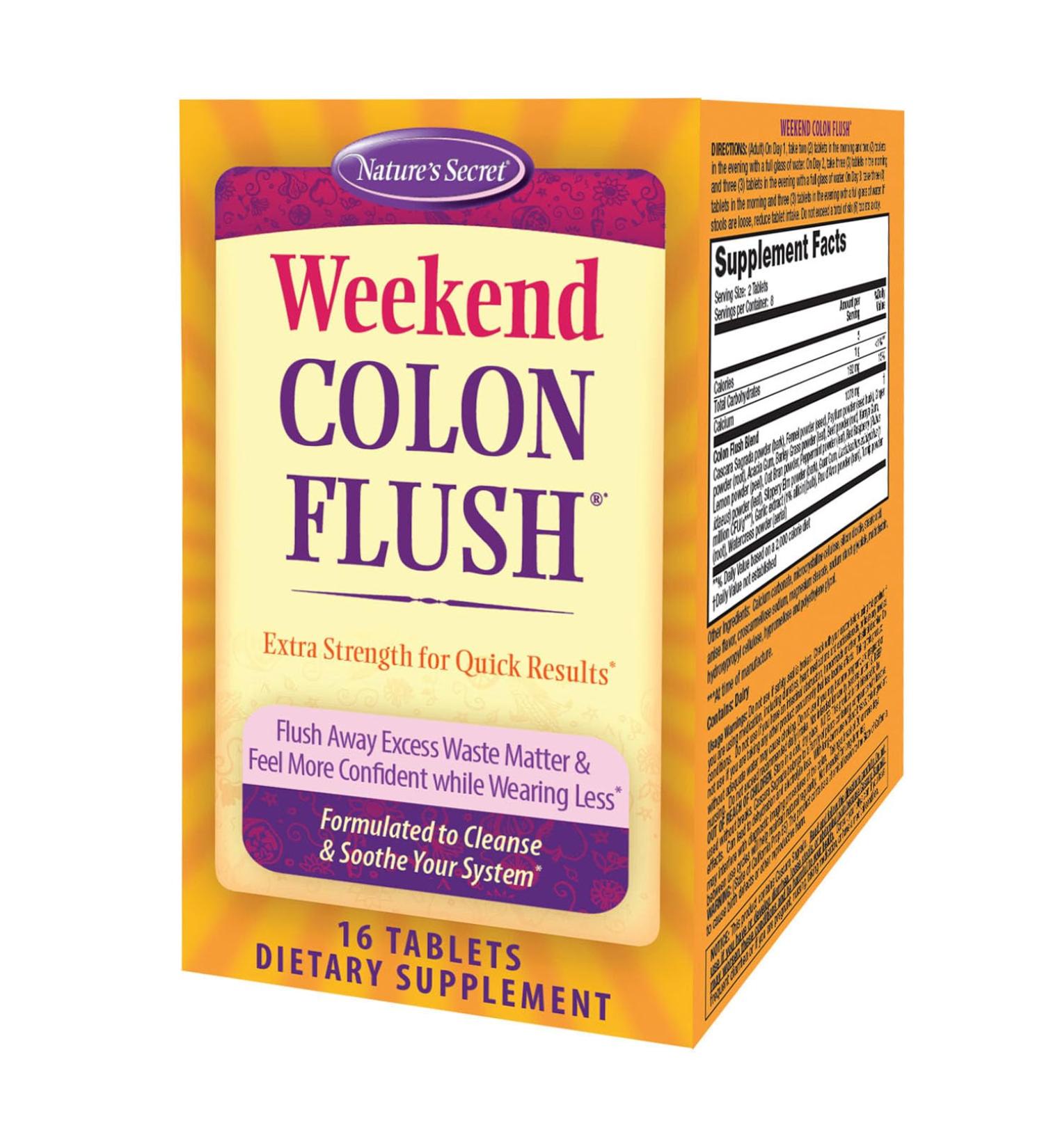 Nature's Secret Weekend Colon Flush 16 Capsule Unflavored 16 Count (Pack of 1) - Buy Online on GoSupps.com