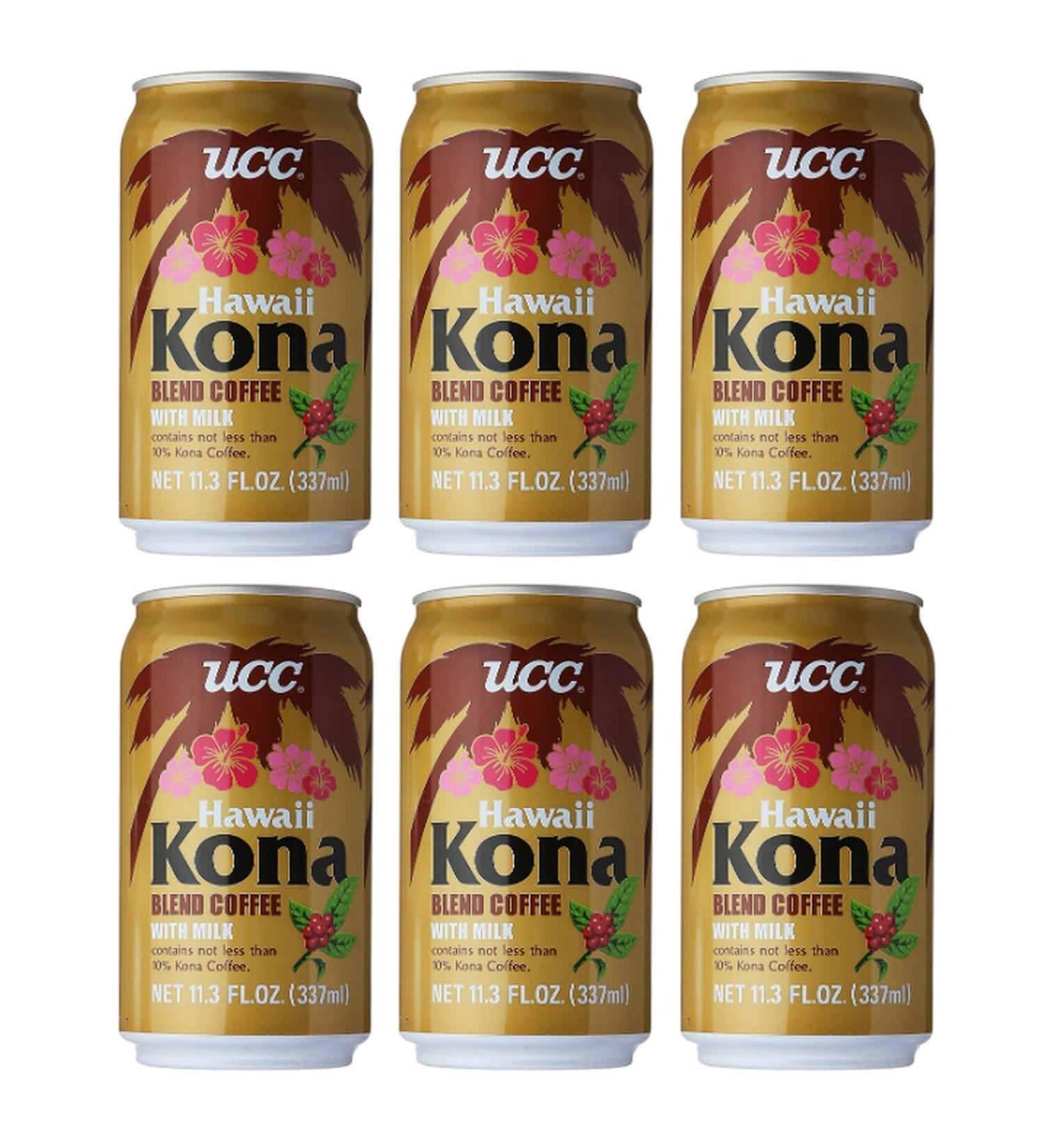 UCC Canned Coffee Blend with Milk 6 Pack - Hawaii Kona Blend Coffee with Milk | Buy Online - Buy Online on GoSupps.com