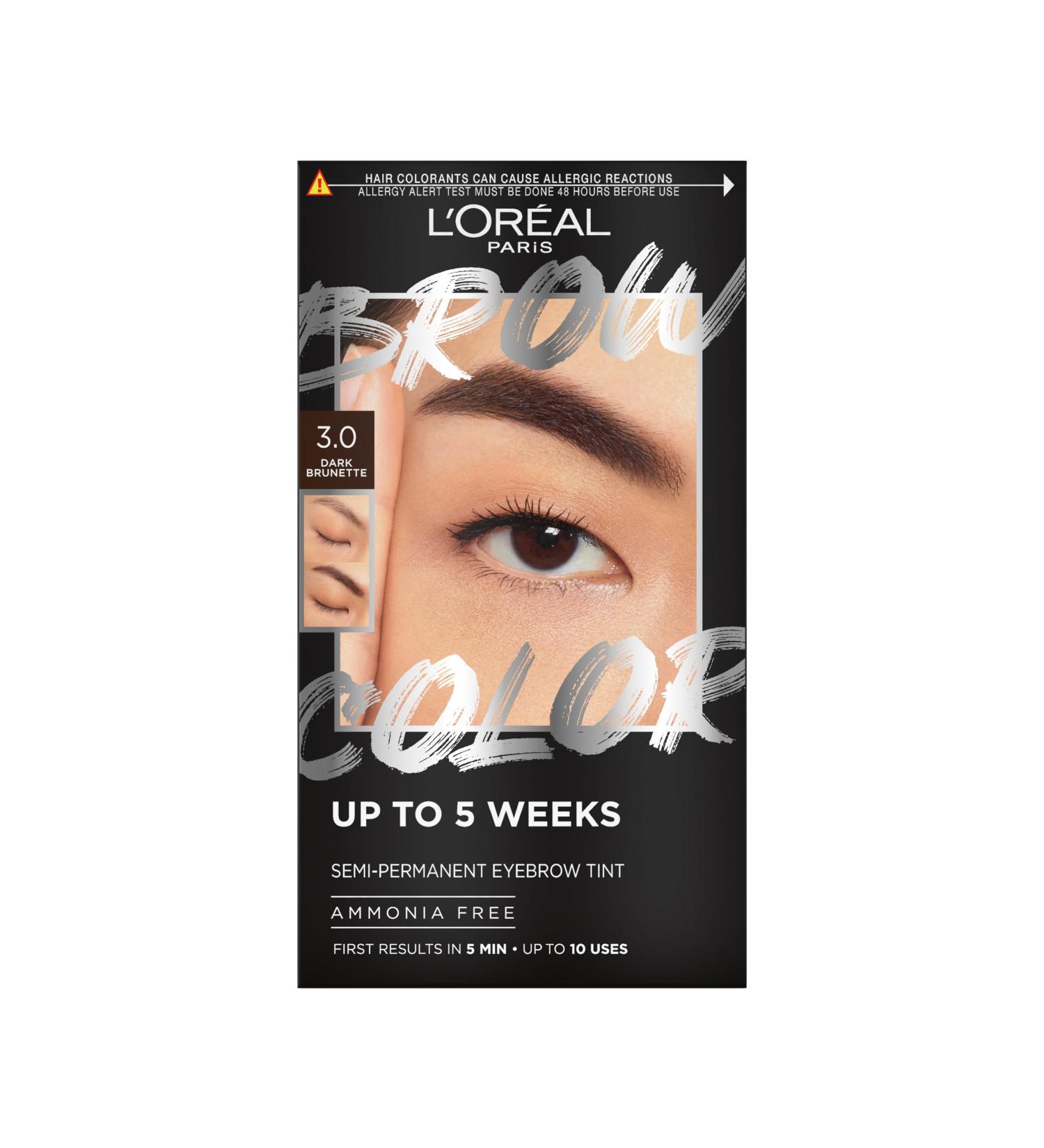 L'Or al Paris LOr al Paris SemiPermanent Eyebrow Tint Lasts up to 5 Weeks* First Results in 5 Minutes Up to 10 Uses Ammonia Free Brow Color Shade 30 Dark Brunette - Buy Online on GoSupps.com