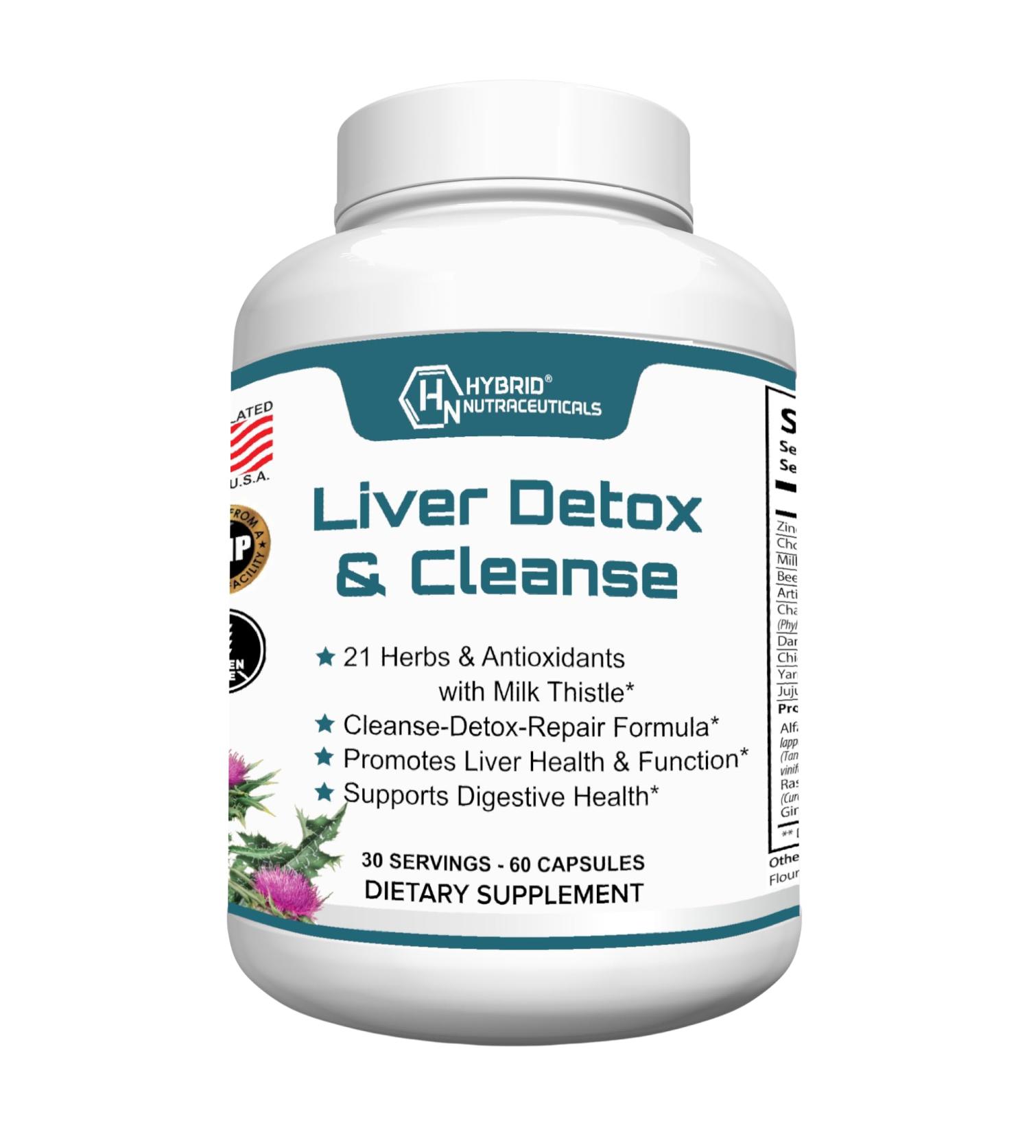 Buy Hybrid Nutraceuticals Liver Cleanse Detox & Repair | Milk Thistle Artichoke Extract & Dandelion Root - Global Shipping Available - Buy Online on GoSupps.com