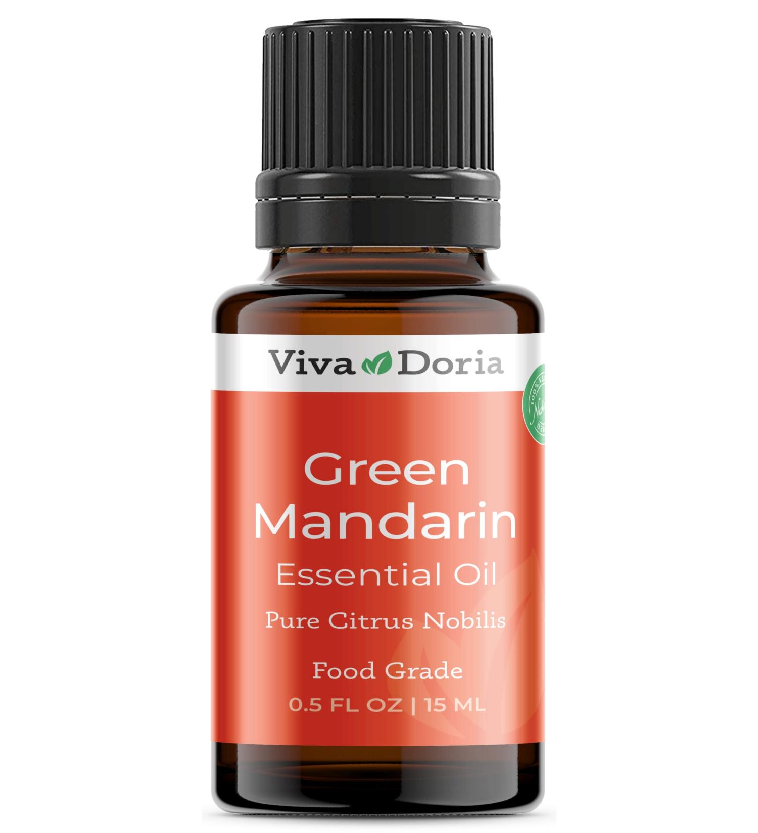 Viva Doria 100% Pure Green Mandarin Essential Oil - Undiluted Food Grade Cold Pressed from Italy | 15 mL (0.5 Fl Oz) - Shop Now - Buy Online on GoSupps.com