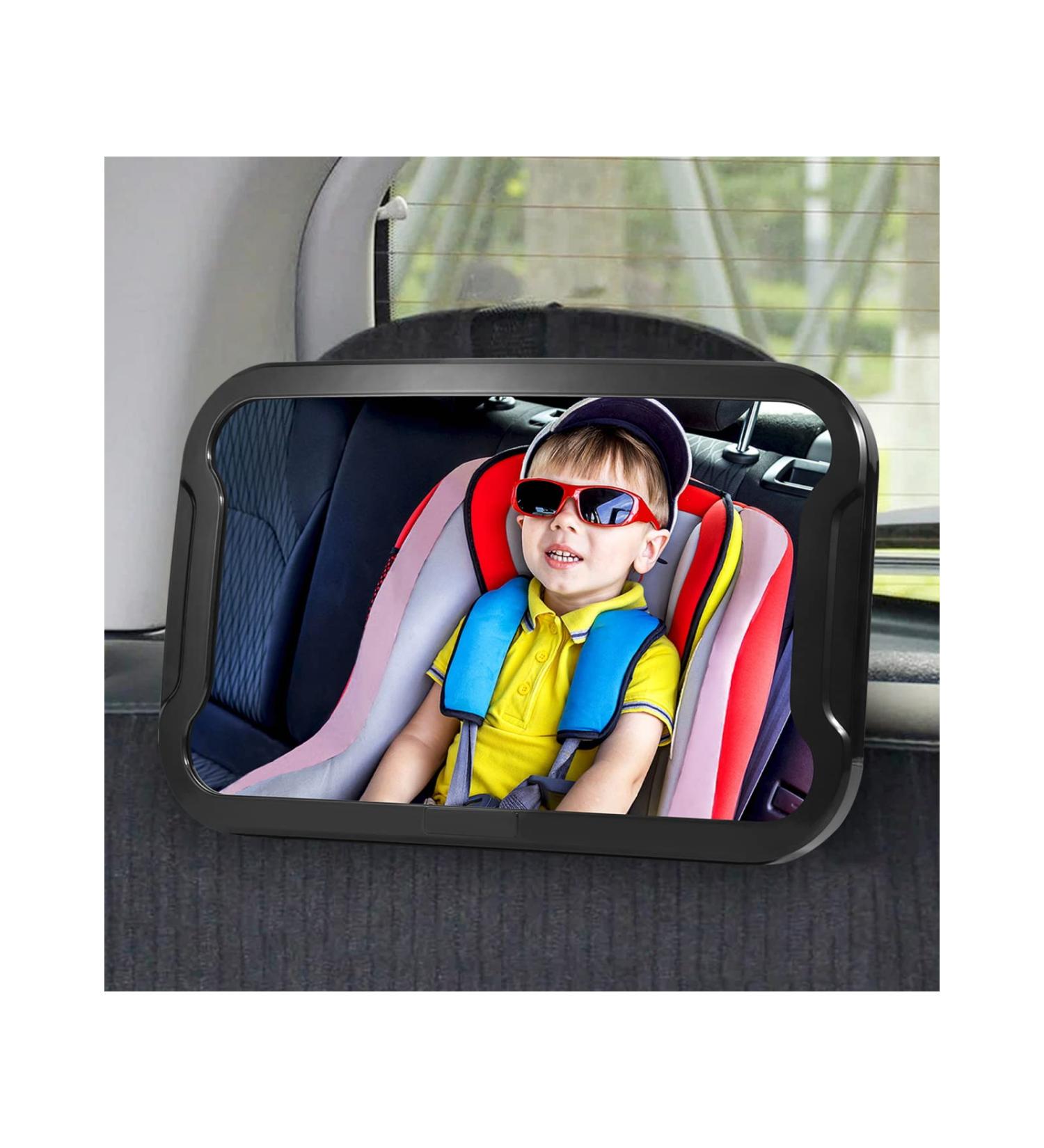 Vinabo Baby Car Mirror - 100% Shatterproof, Adjustable Rear View Mirror for Newborns | Drive Safely with this Baby Essential and Monitor Your Child on the Go - Buy Online on GoSupps.com