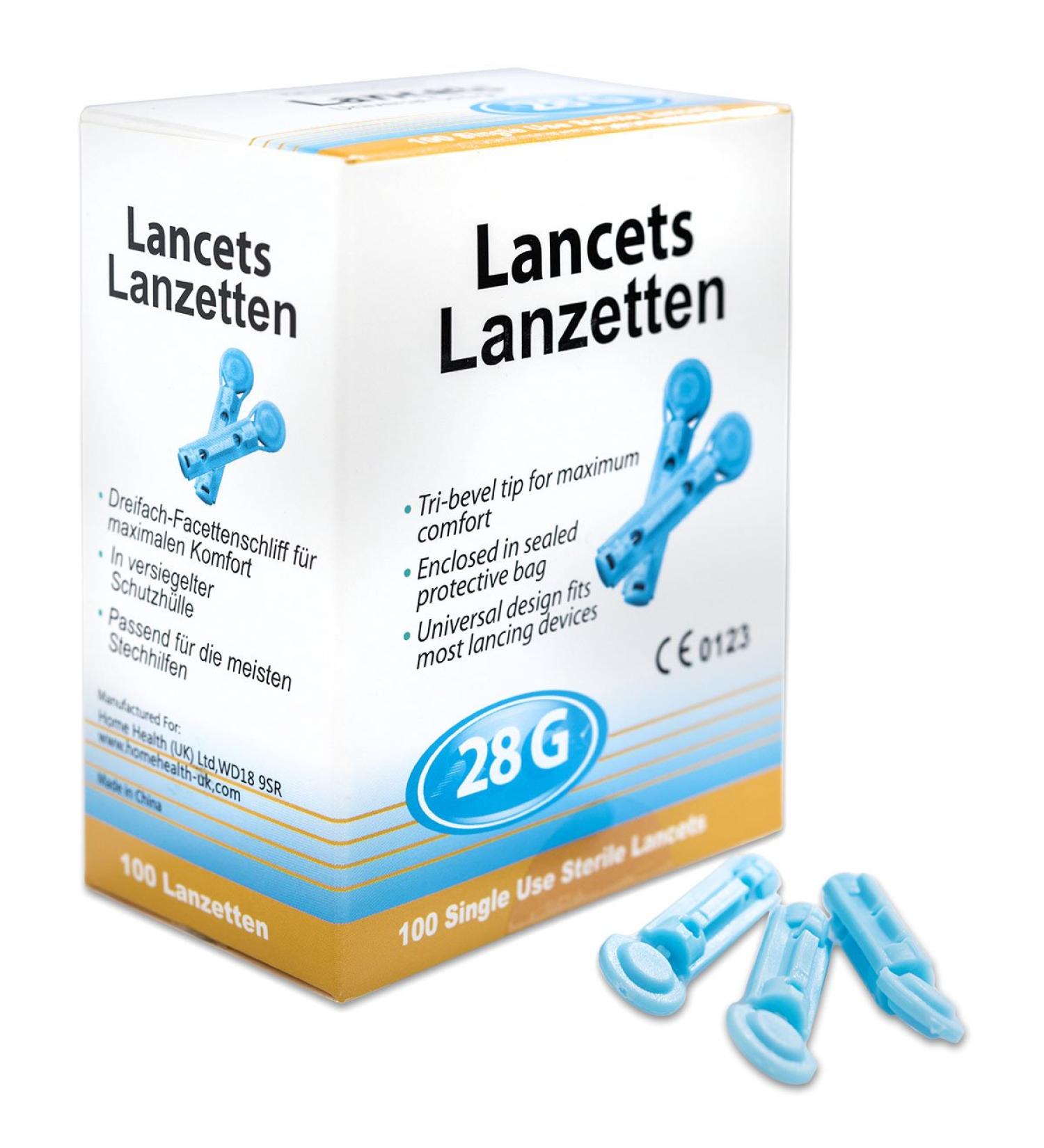 Buy Sterile Blood Lancets 28G - 50 Pack for Accurate Diabetes Testing | Compatible with SD Codefree & Accu-Chek - Buy Online on GoSupps.com