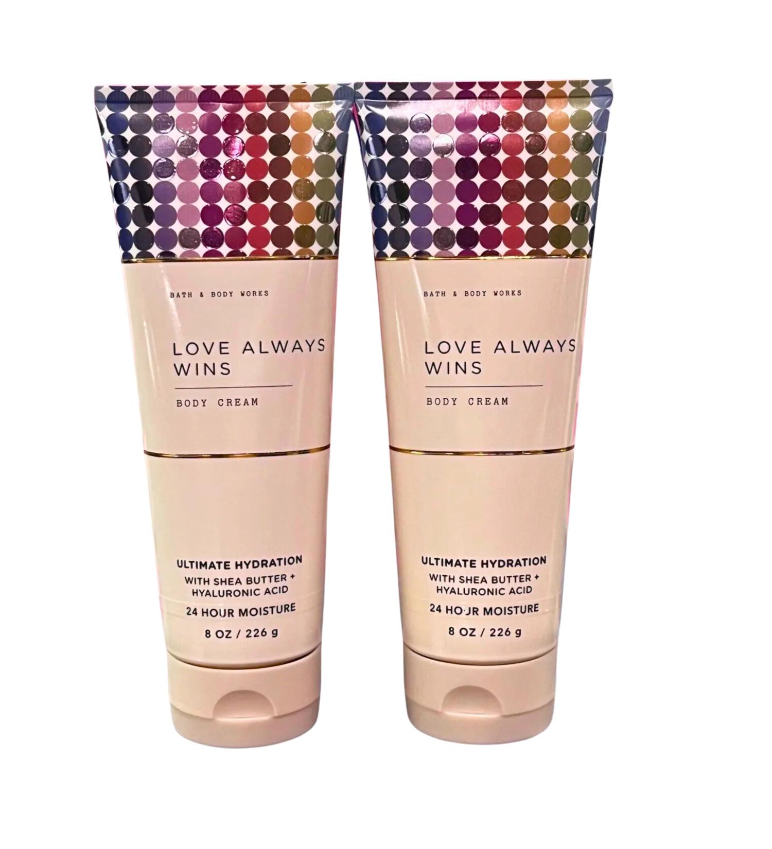 Bath & Body Works Body Cream 8oz Each Set of 2 - Aloe Vitamin E Shea (Love Always Wins)