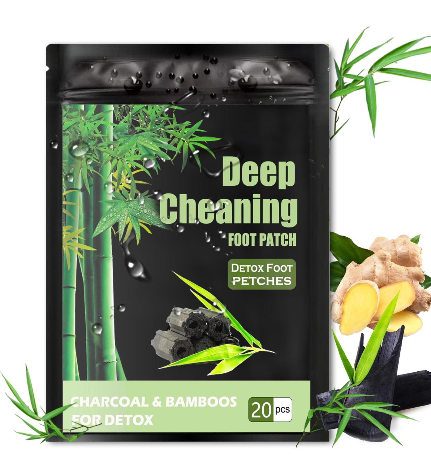 Detox Foot Patches 20 Pcs - Deep Cleansing Foot Pads with Bamboo and Ginger Powder for Stress Relief, Deep Sleep, and Blood Enhancement - 20 PCS - Buy Online on GoSupps.com