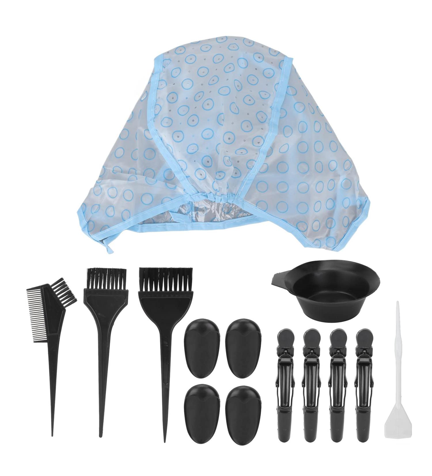 Hair Dyeing Tools Set DIY Hair Coloring Bowl Dyeing Hat Dyeing Brush Duck Billed Hair Clips Professional Salon Hair Coloring Kit - Buy Online on GoSupps.com