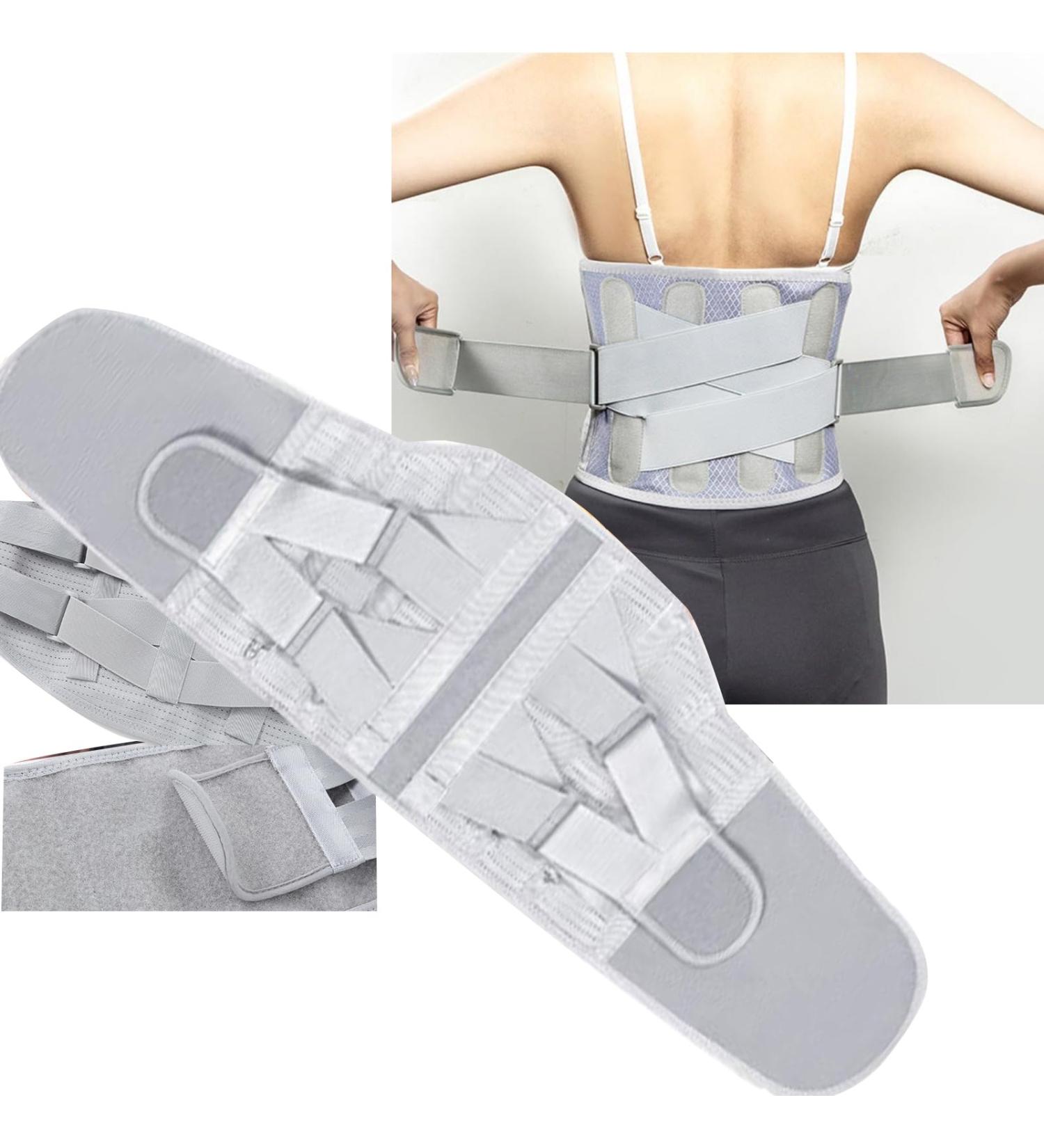 Back Protection Belt(S-XL) with 3 Removable Lumbar Pads 4 Root Bionic Steel Plate Support/Fits Waist Lumbar Support Ease Herniated Disc Lower Back Waist and Stomach Pain XL Grey X-Large Grey - Buy Online on GoSupps.com