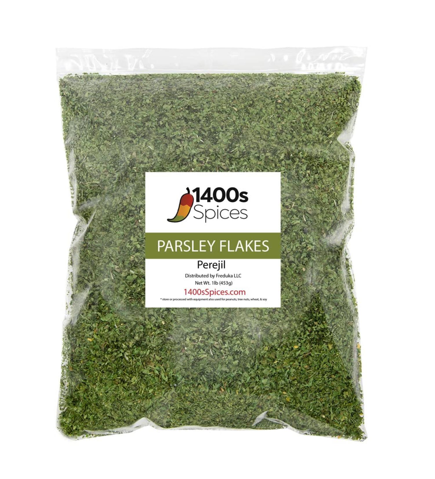 Dried Parsley Flakes 1lb - Food Service Size by 1400s Spices - Buy Online on GoSupps.com