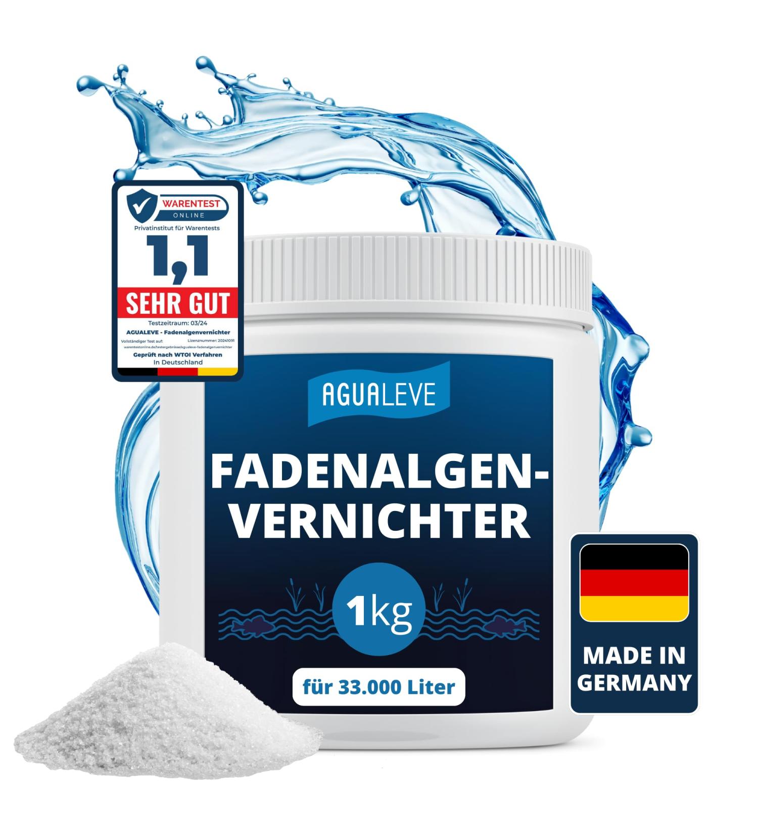 Buy AGUALEVE Thread Algae Shredder 1kg - Eco-Friendly & Effective Solution for Ponds | Made in Germany | Treats 33 000 Liters | Quality Guaranteed - Buy Online on GoSupps.com