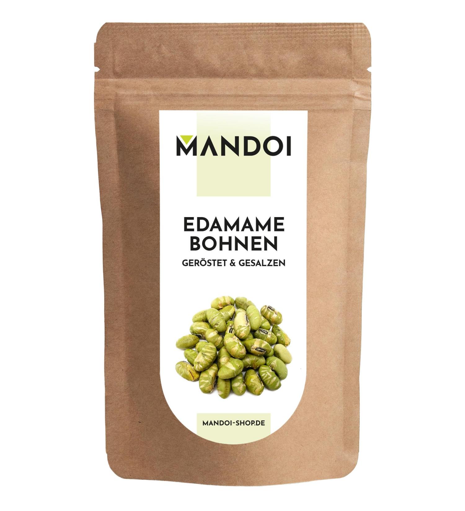 Mandoi Edamame Beans 500g - Roasted & Salted Vegan Snack | 43% Protein Perfect for Toppings - Buy Online on GoSupps.com