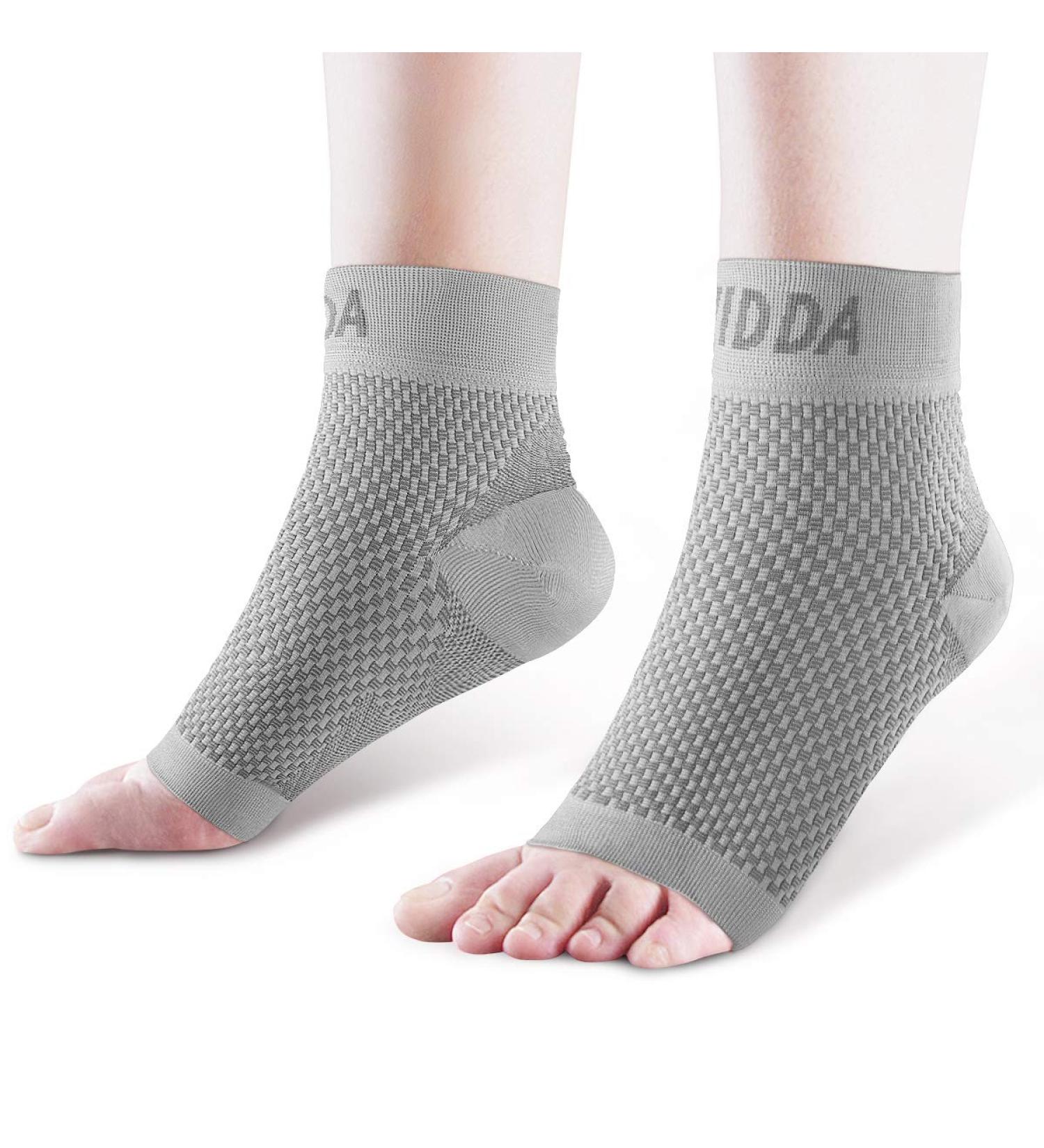 AVIDDA Plantar Fasciitis Compression Socks for Arthritis Pain Relief - Grey, Size L - Buy Online on GoSupps.com