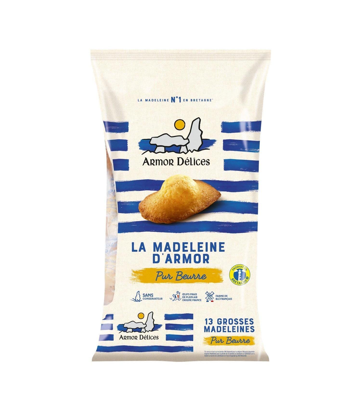 ARMOR DELICES Madeleines Pur Beurre Fondantes Go t Authentique et Douceur Gourmande (Sachet 430g) - Lot de 3 - vendu par Lot