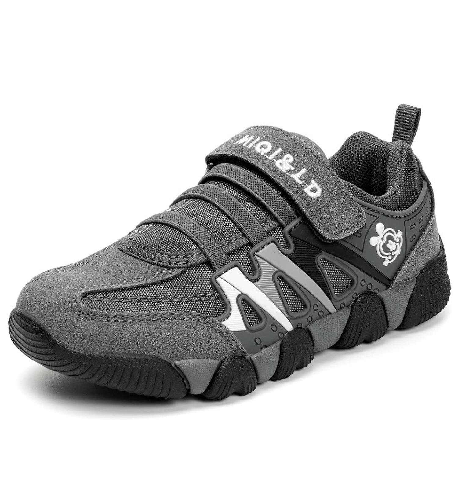 KVBabby Gray Sneakers for Boys & Girls | Kids Running Sports & Leisure Shoes with Velcro Fastener | Size 26 EU - Buy Online on GoSupps.com