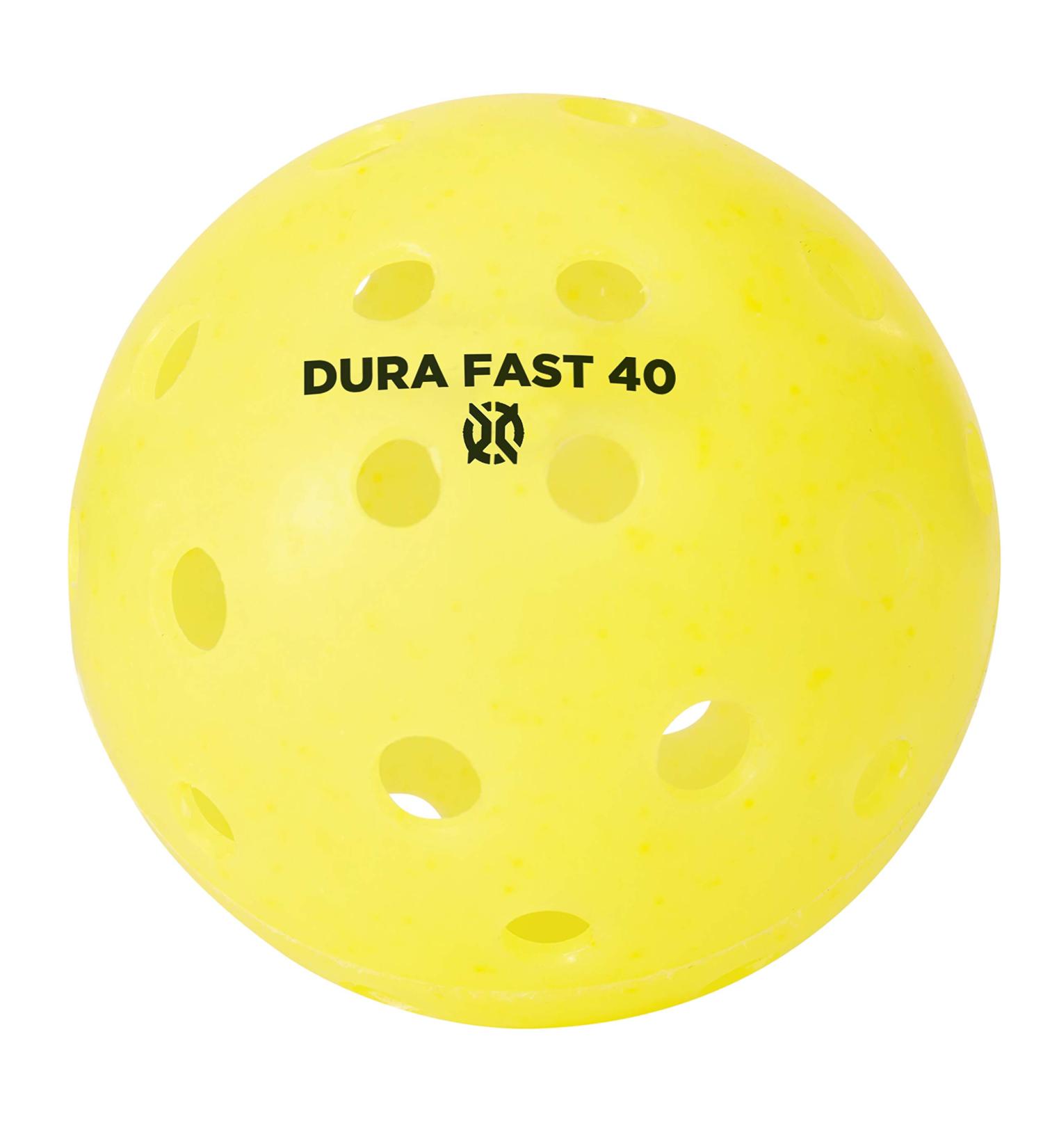 Dura Fast 40 Pickleballs | Outdoor Pickleball Balls | Yellow| Pack of 6 | USAPA Approved and Sanctioned for Tournament Play