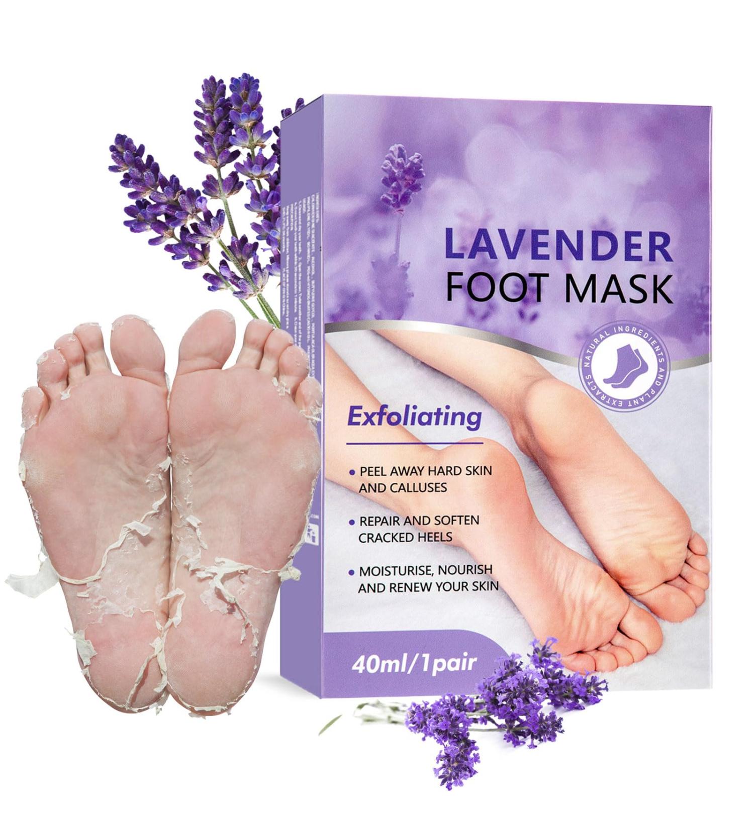 Foot Peel Mask Lavender Foot Mask Foot Mask for Baby Soft Skin Remove Dead Skin Mask Gel for Men and Women Feet Peeling Mask Exfoliating Foot Masks Remove Hard Skin - Buy Online on GoSupps.com