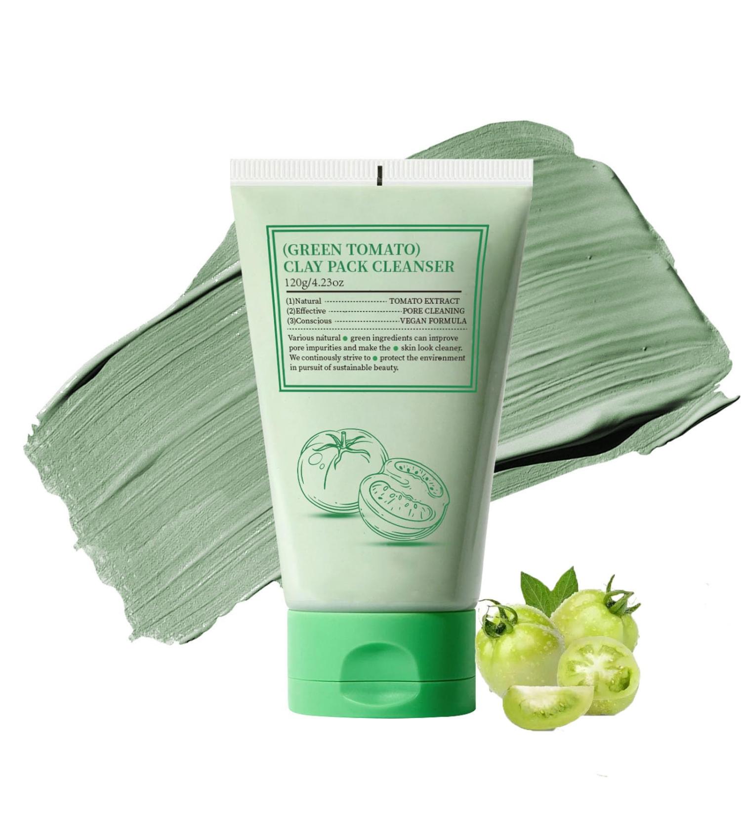 Green Tomato Clay Mask - Korean Deep Cleansing Exfoliation for Pore Purifying & Sebum Control - 1PC - Buy Online on GoSupps.com
