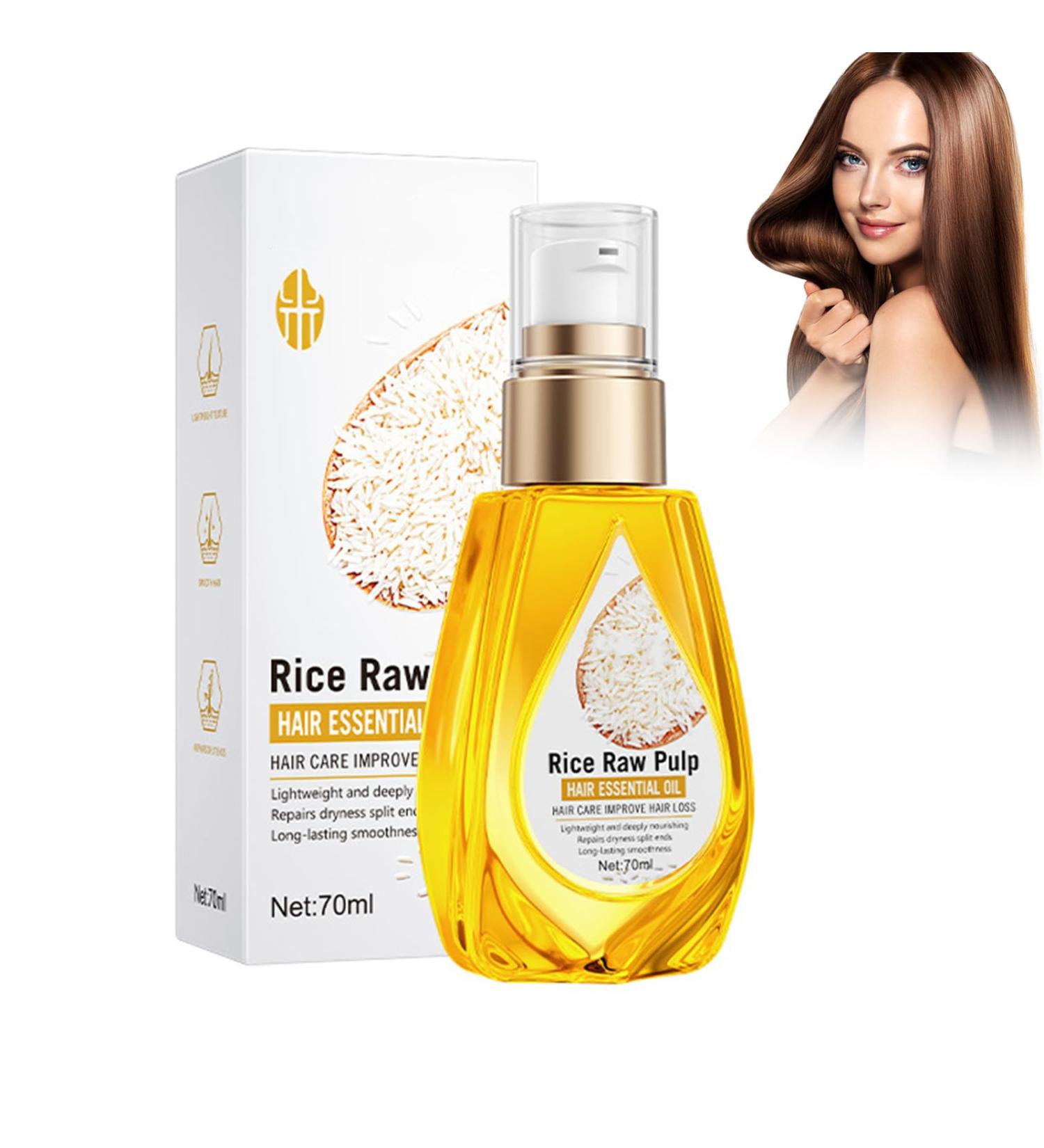Crsetmyth Hair oil 70 ml hair care oil with rice extract hair care oil for healthy hair growth rice water oil for hair growth strength shine to strengthen hair and prevent damaged hair - Buy Online on GoSupps.com
