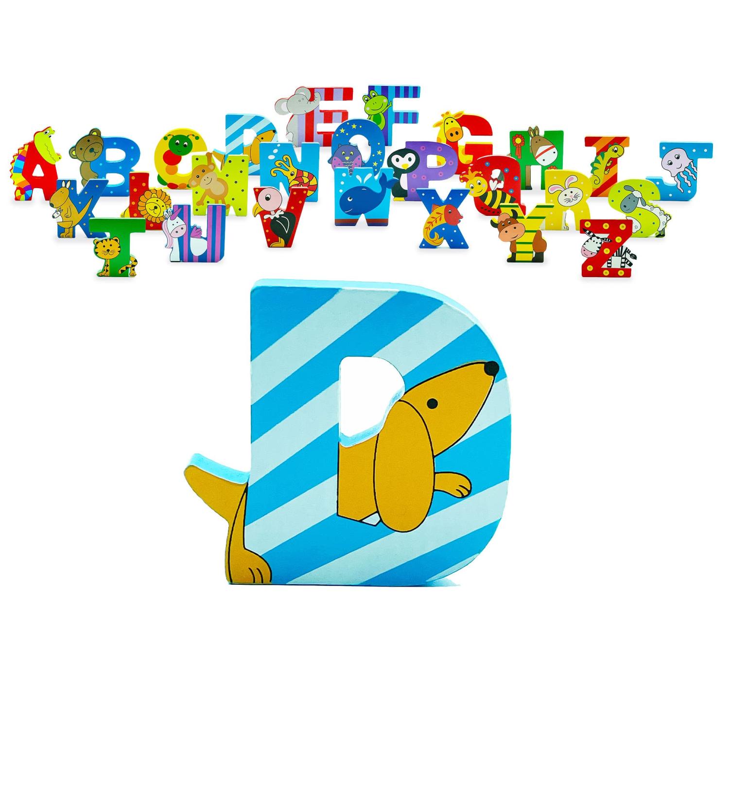 Wooden Letter D for Dog by Orange Tree Toys - Personalized Baby Name Alphabet Animal Decor for Nursery and Bedroom - Buy Online on GoSupps.com