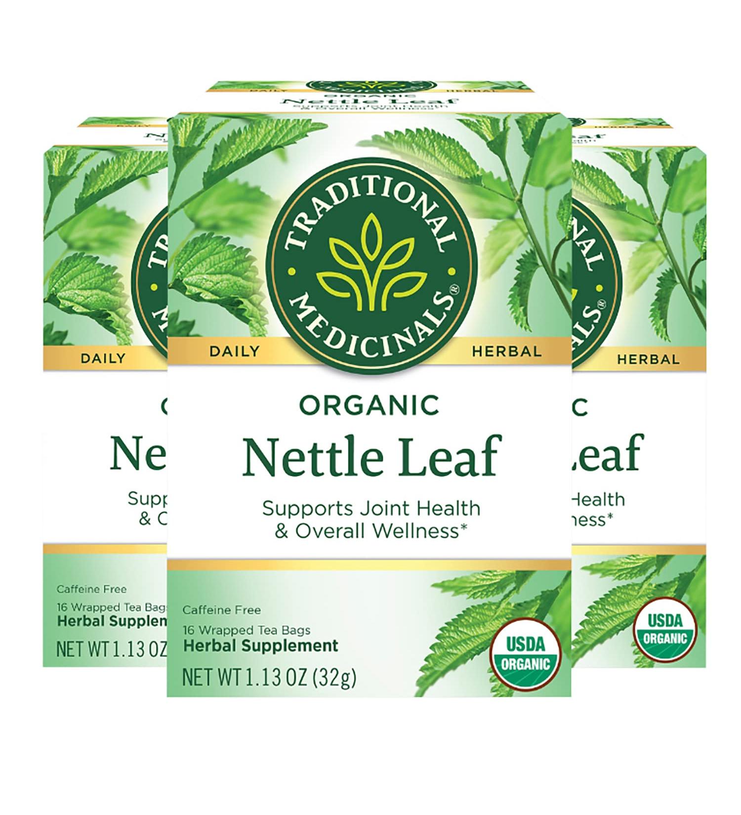 Traditional Medicinals Organic Nettle Leaf Tea - Joint Health & Wellness Support - 48 Tea Bags (Pack of 3) - Buy Online on GoSupps.com