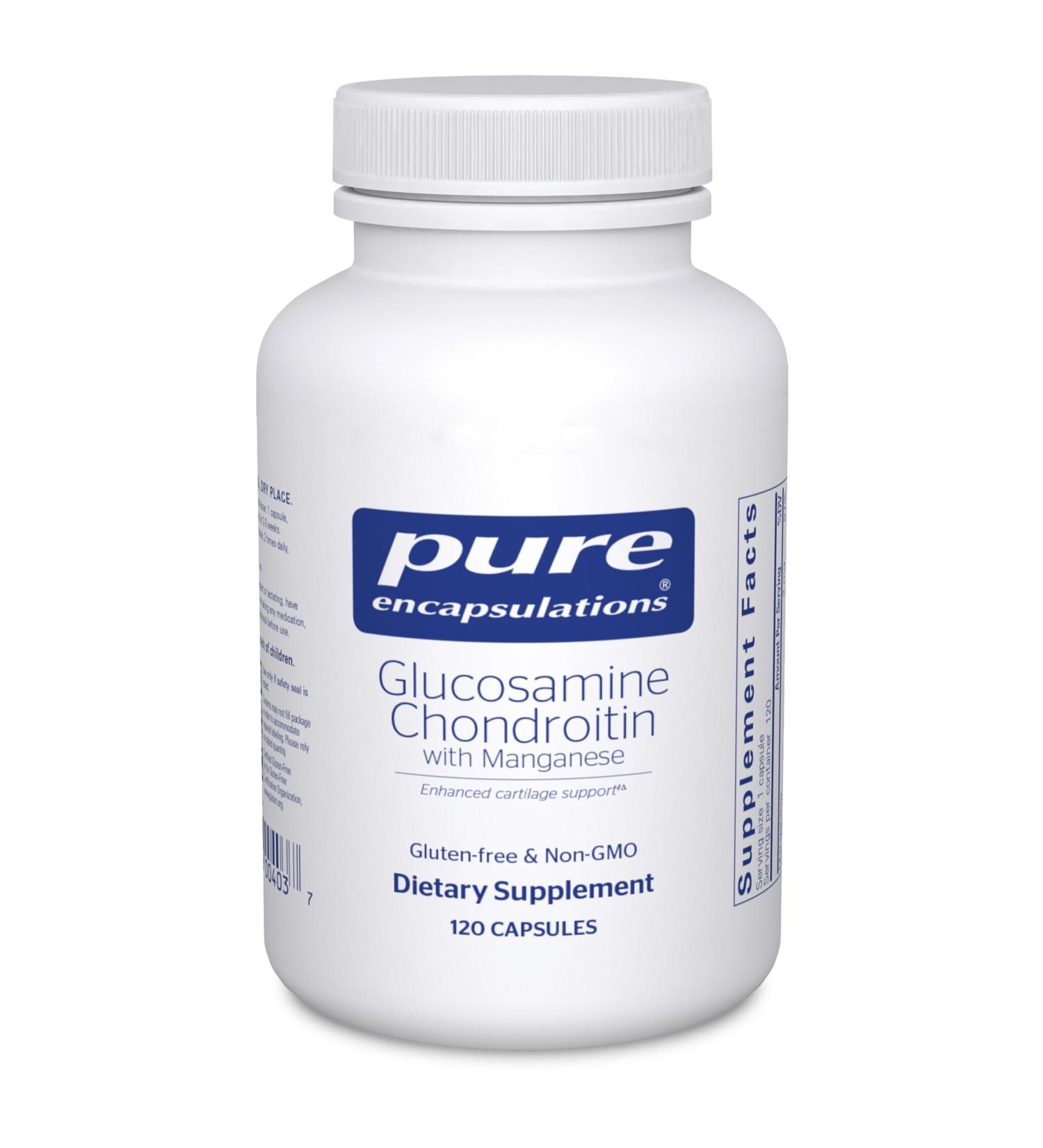 Pure Encapsulations Glucosamine Chondroitin with Manganese | Supplement for Joint Support Comfort Mobility Cartilage Integrity and Health and Connective Tissue* | 120 Capsules 120 Count (Pack of 1) - Buy Online on GoSupps.com
