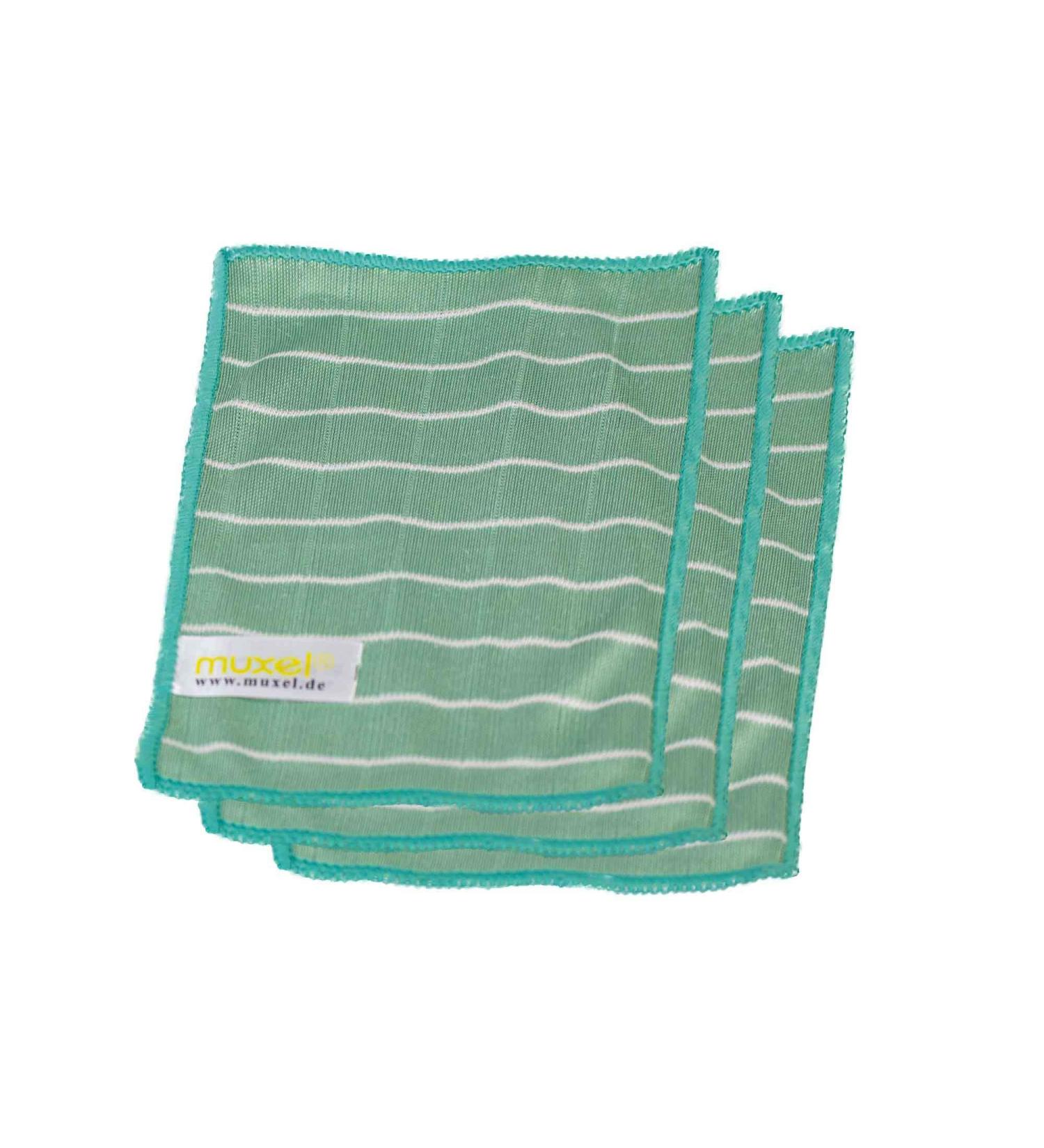 Premium Muxel Microfiber Cleaning Cloths - Bamboo Glasses & Mobile Phone Care - Set of 3 - Buy Online on GoSupps.com