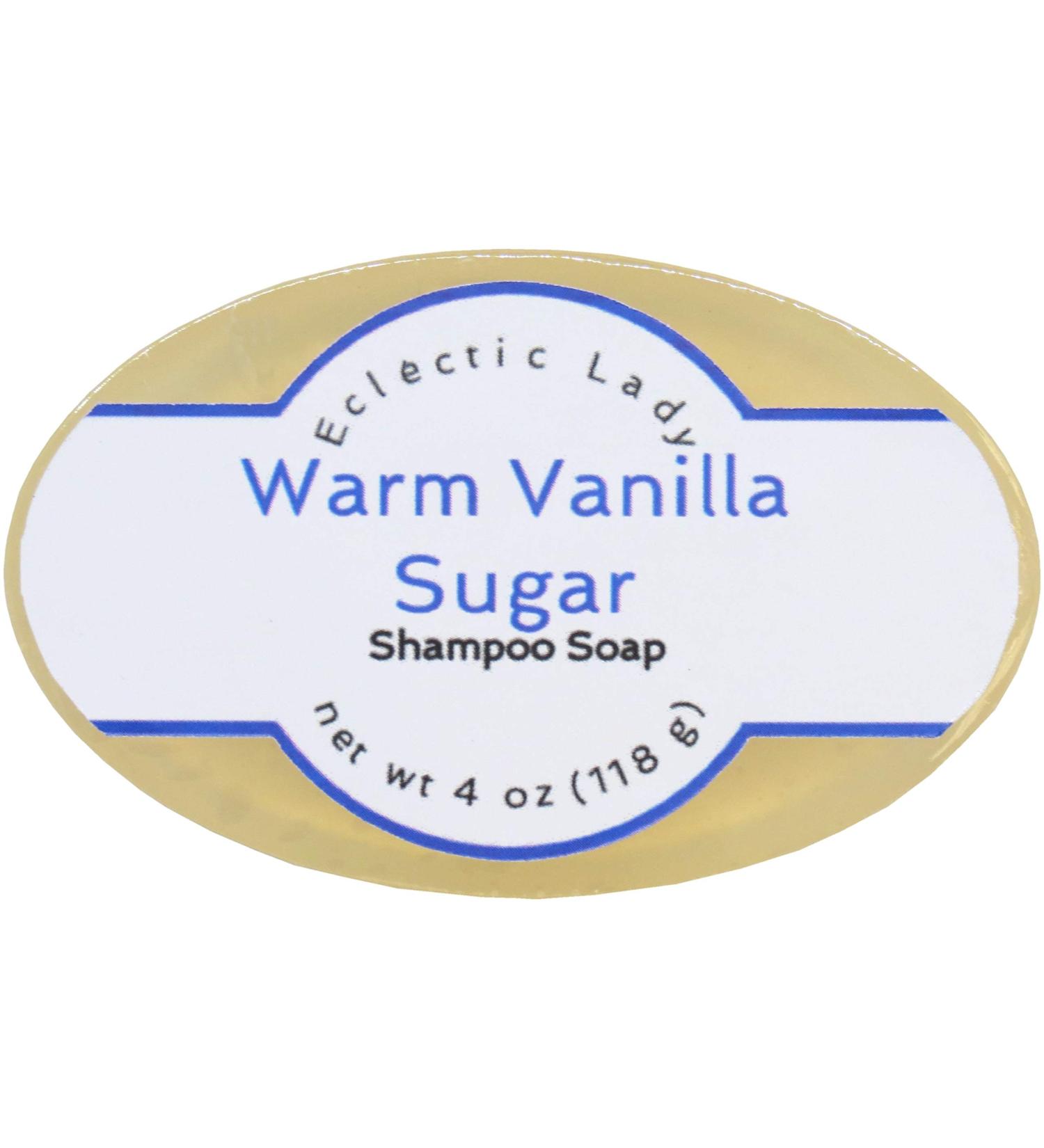 Warm Vanilla Sugar Shampoo Soap Bar | Eclectic Lady | Pure Argan Oil Silk & Honey Protein | 4 oz - Nourish & Hydrate Hair - Buy Online on GoSupps.com