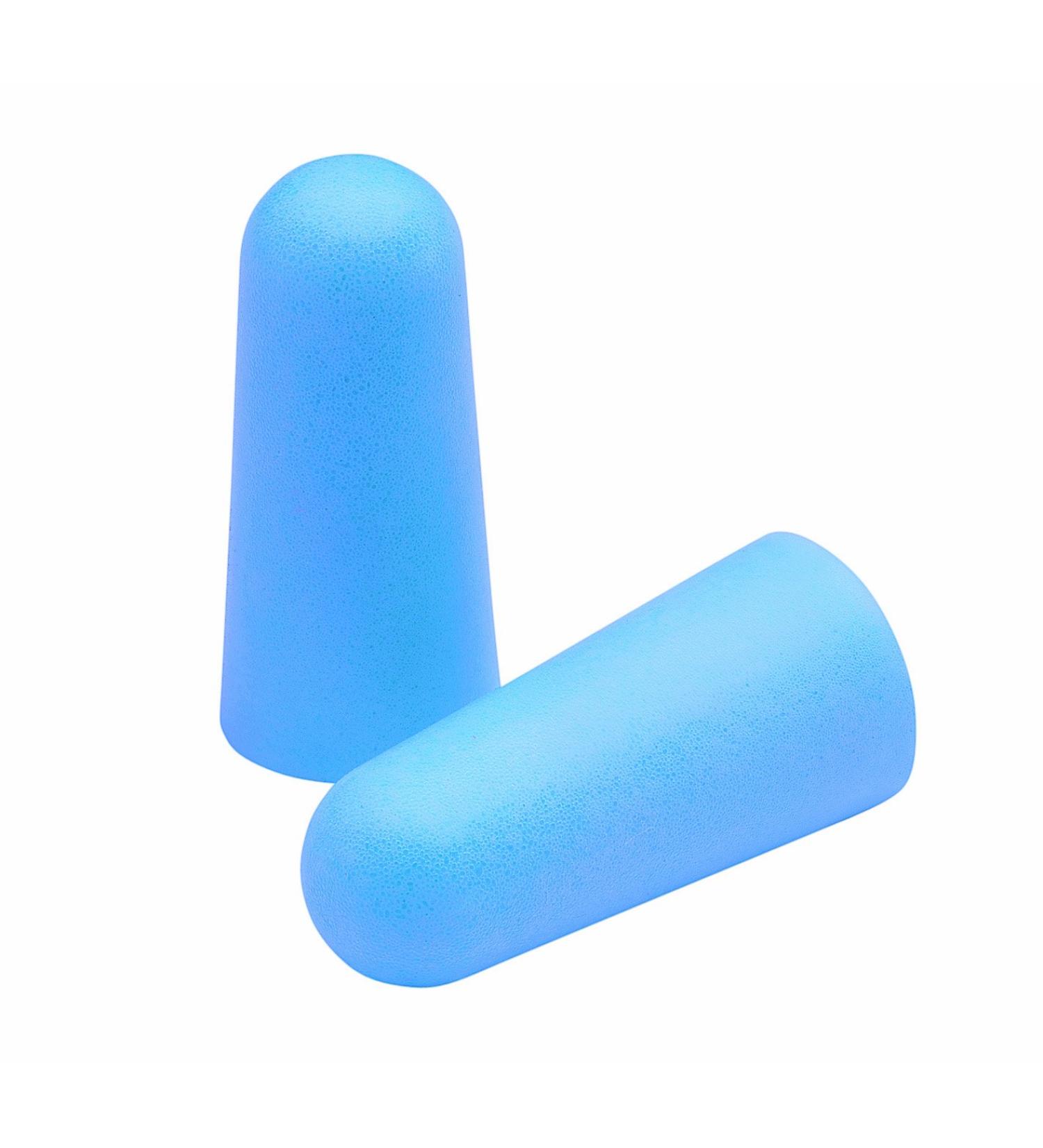 Gateway Safety 92202 GloPlugz Polyurethane Uncorded Disposable Earplug  Blue (Box of 200) Standard Uncorded