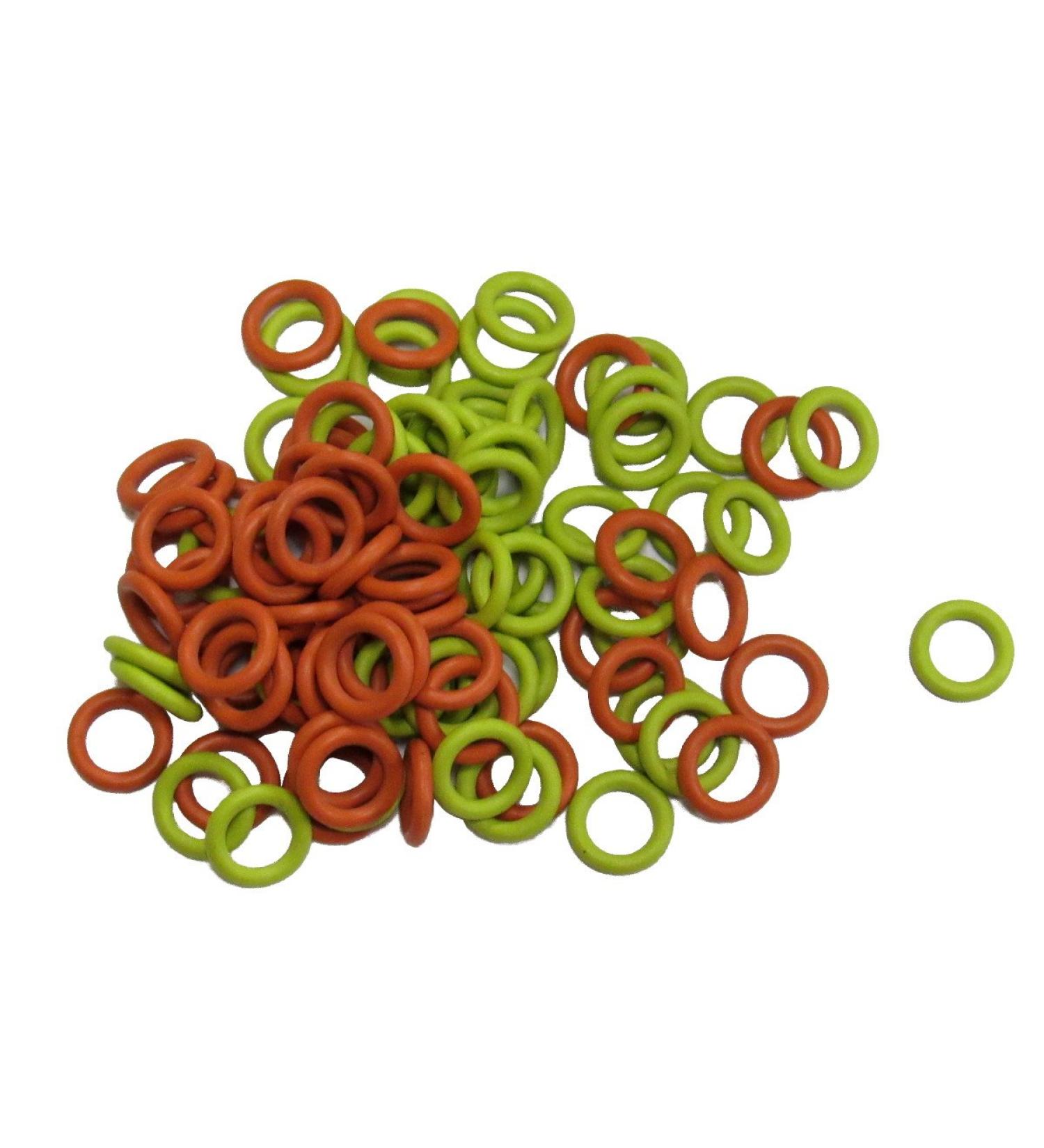 100 Pack Soft Stitch Ring Markers - Small Size for Needle Sizes 0-8 - Orange & Yellow - Knitting/Crochet - Buy Online on GoSupps.com
