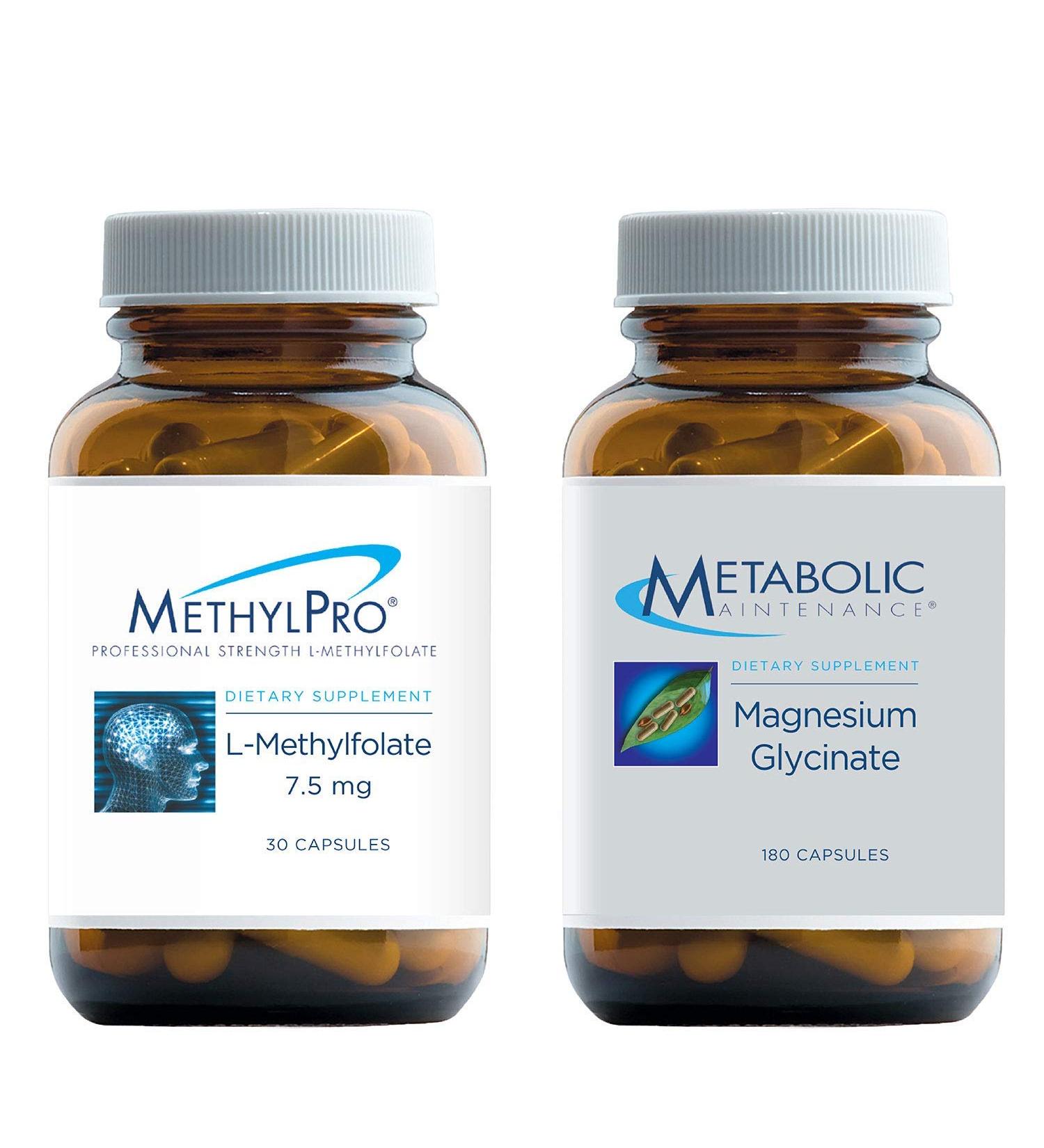 MethylPro L-Methylfolate 7.5mg + Metabolic Maintenance Magnesium Glycinate Bundle - Active 5-MTHF & Vitamin C - Buy Online on GoSupps.com