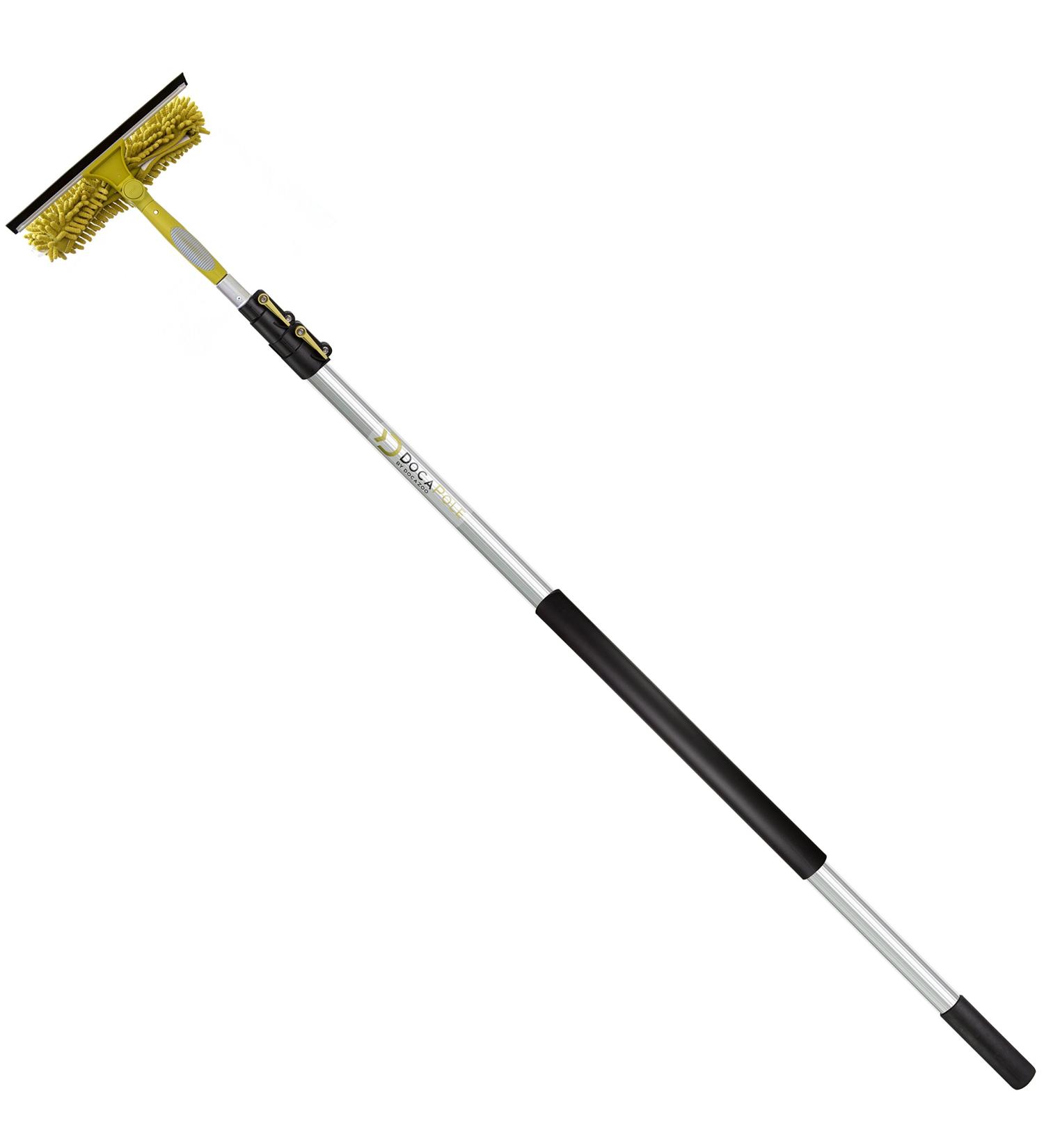 DocaPole 20ft Window Washing Kit with Telescoping Pole and Squeegee Combo - Extendable 5-12ft Reach | Single Pivot | Pack of 1 - Buy Online on GoSupps.com