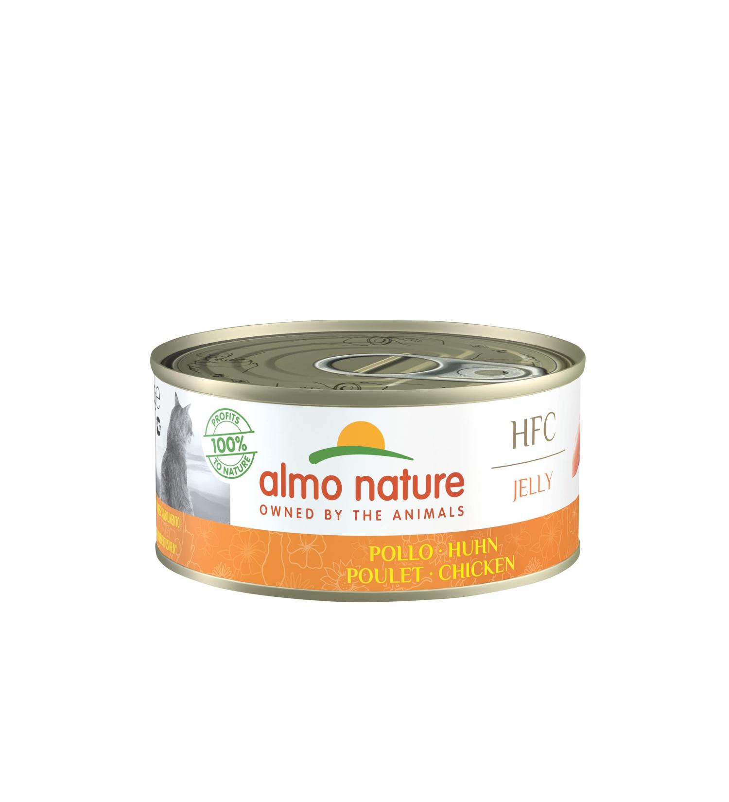 Almo Nature - HFC Jelly - Chicken - Wet Food for Adult Cats: 24 cans of 150g - Buy Online on GoSupps.com