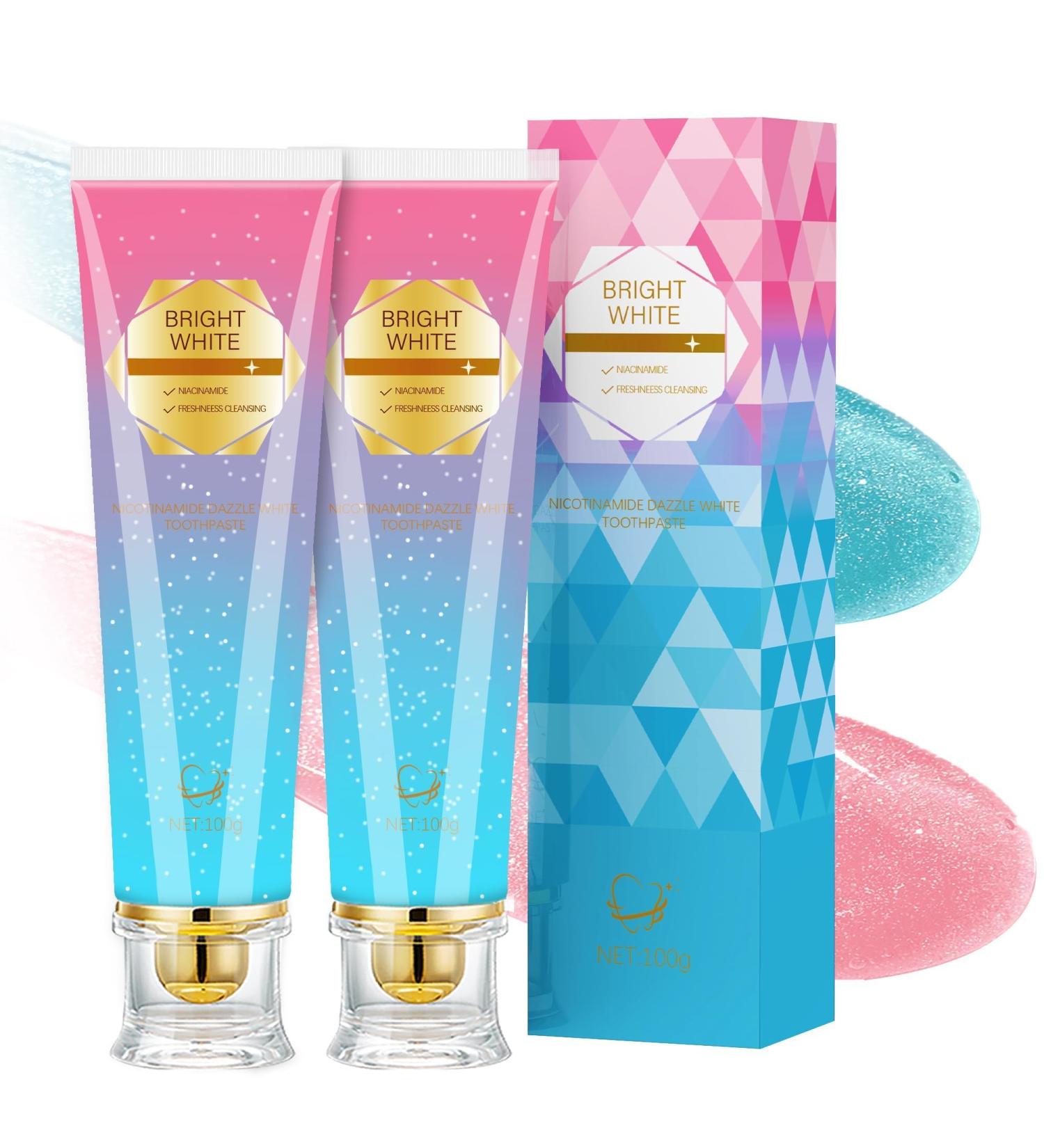 Niacinamide Whitening Toothpaste Whitens Teeth Protects Tooth Enamel Freshens Breath Nicotinamide Radiant Whitening Toothpaste for Gum Health Fluoride-Free Minty Fresh Flavor (2) - Buy Online on GoSupps.com