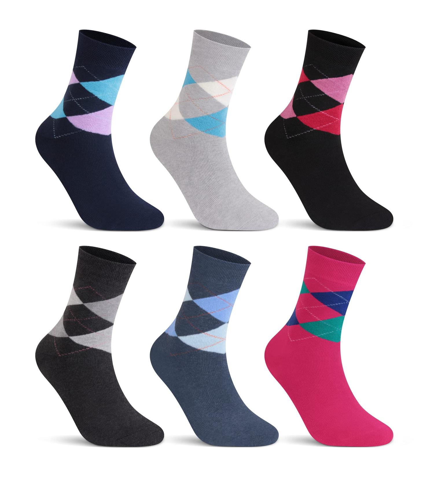 Shop L&K 6 Pair Thermal Socks for Women | Warm Cotton & Wool Sports Socks | Full Troke Winter Comfort (Size 35-38) - Buy Online on GoSupps.com