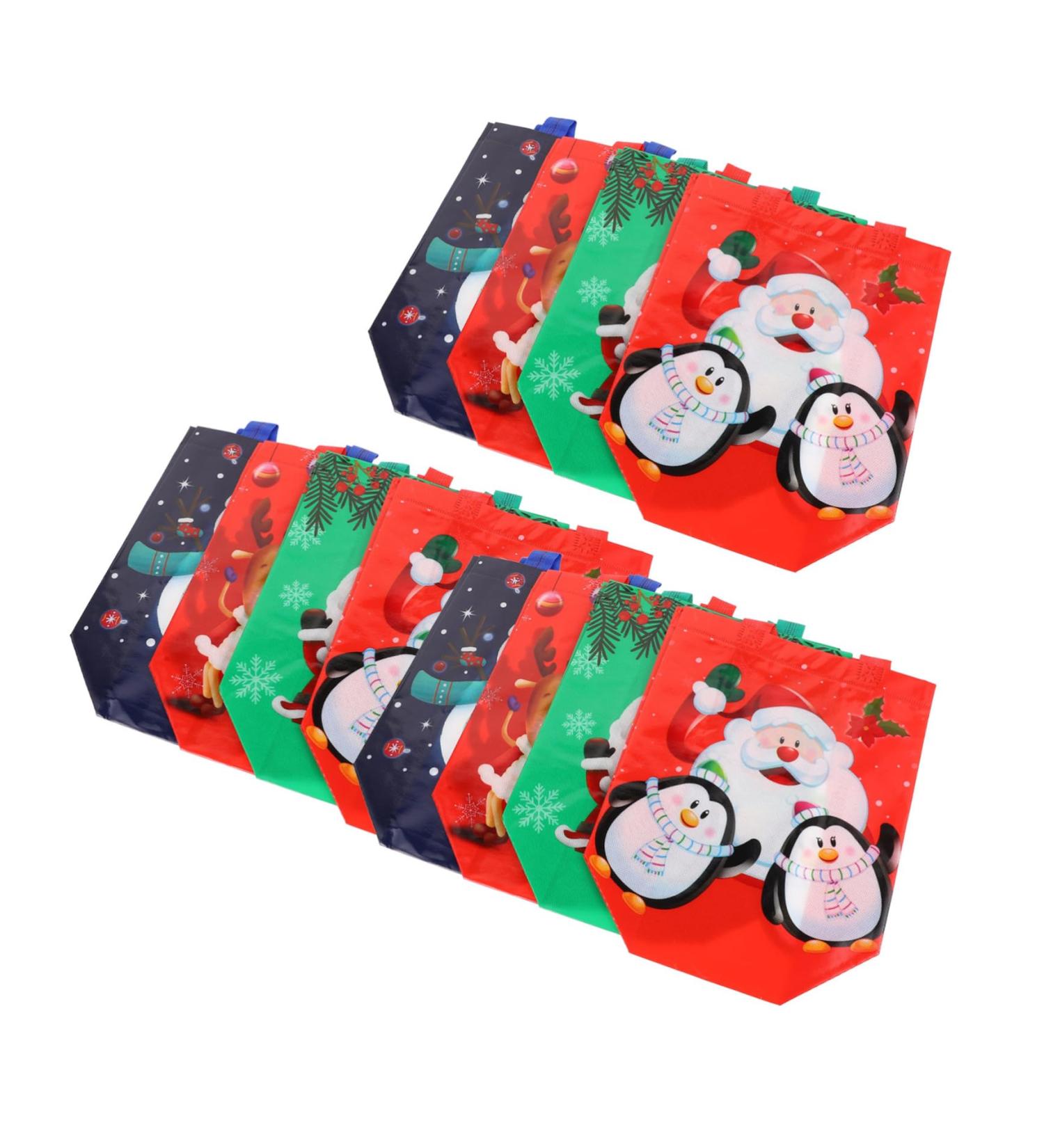 LALAFINA 12pcs Christmas Non-woven Candy Wrapping Bag Christmas Bags Candy Pouch Lamination Storage Bag - Buy Online on GoSupps.com