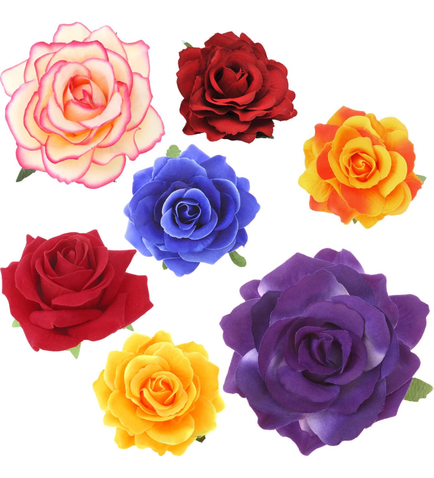 VALICLUD 2 1 rose hair clips for women multicolor rose hair clip Floral Brooch Pin flower hair accessories rose flower hair gold brooch Large metal rose party supplies bridegroom Red - Buy Online on GoSupps.com