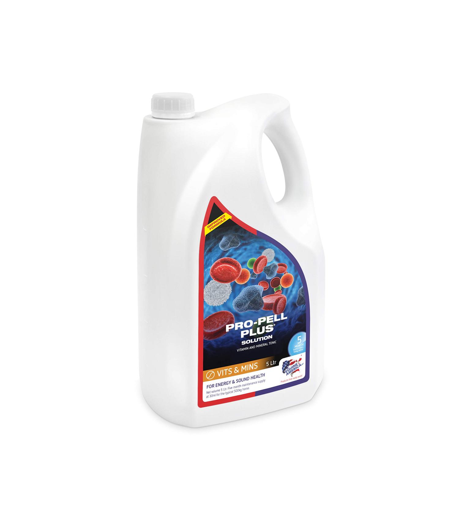 Equine America Pro-Pell Plus | Ready-to-Use Nutrition for Horses & Ponies | Premium Energy & Health Formula | 5L Pack - Buy Online on GoSupps.com