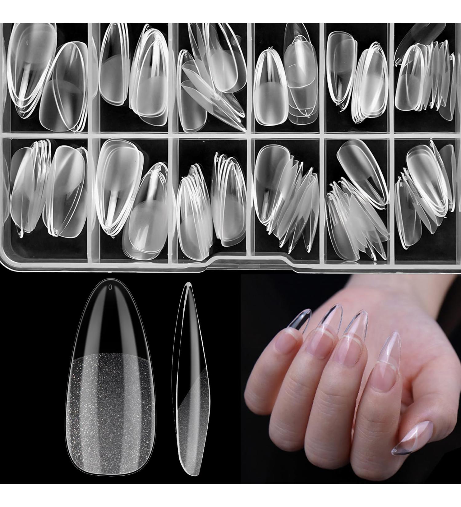 Venares Nail Tips for Gel Nails 120 Pieces Short Artificial Nails Set 12 Sizes Gel Nails Nail Tips with Box Nail Tips Set for Nail Salon at Home (Medium Almond) 1. Medium Almond - Buy Online on GoSupps.com