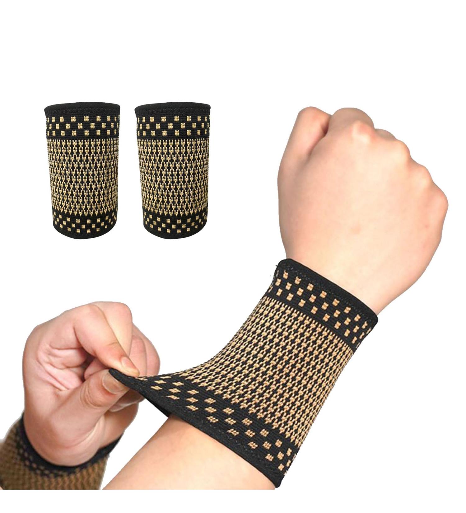 Wrist Compression Sleeve - Premium Support Bands for Carpal Tunnel & Fitness | Unisex Wrist Brace for Sports & Workout - Buy Online on GoSupps.com